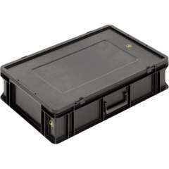 WEZ 1004485. ESD Case BL, black, 600x400x155mm
