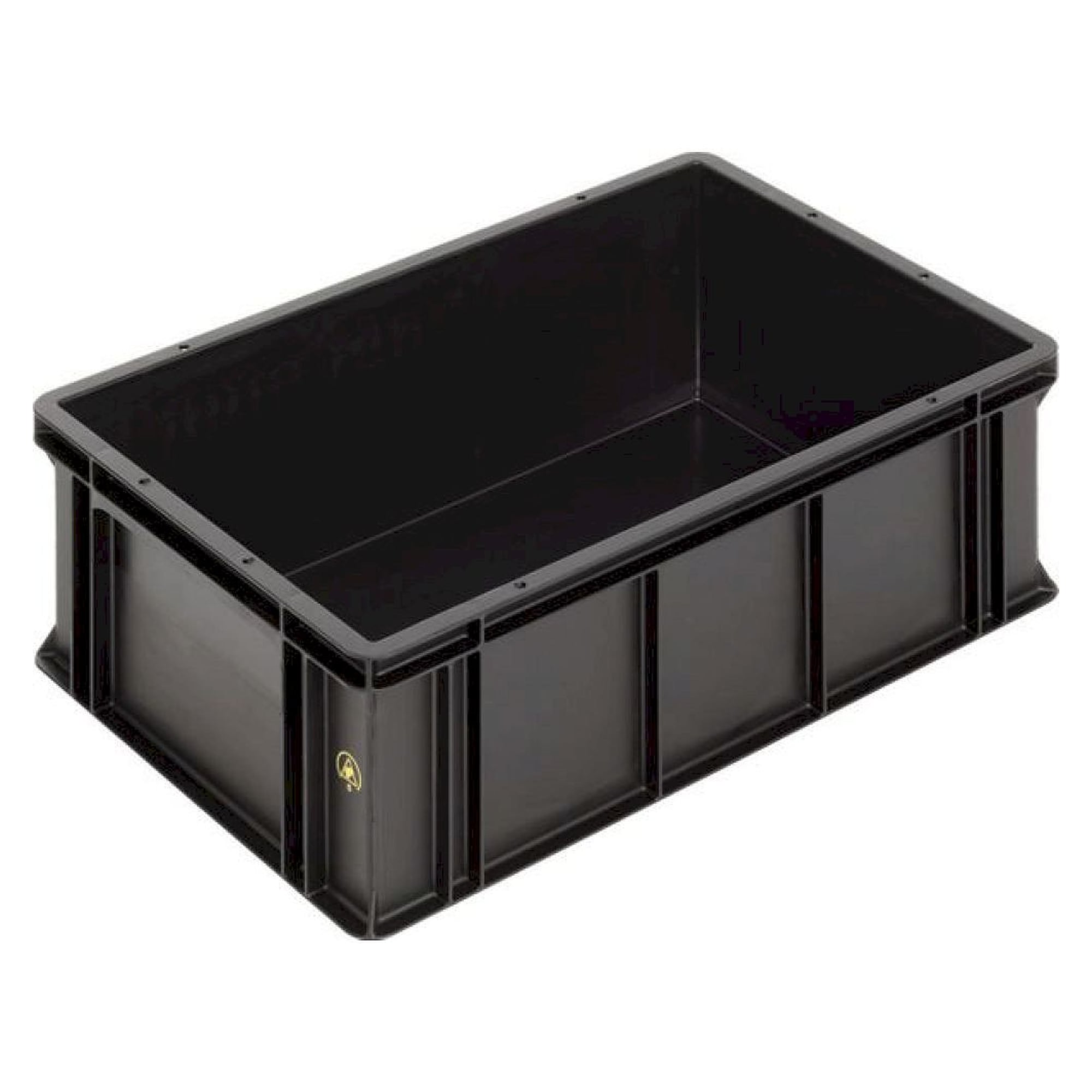 WEZ 1004497. ESD container BL, black, 600x400x212mm