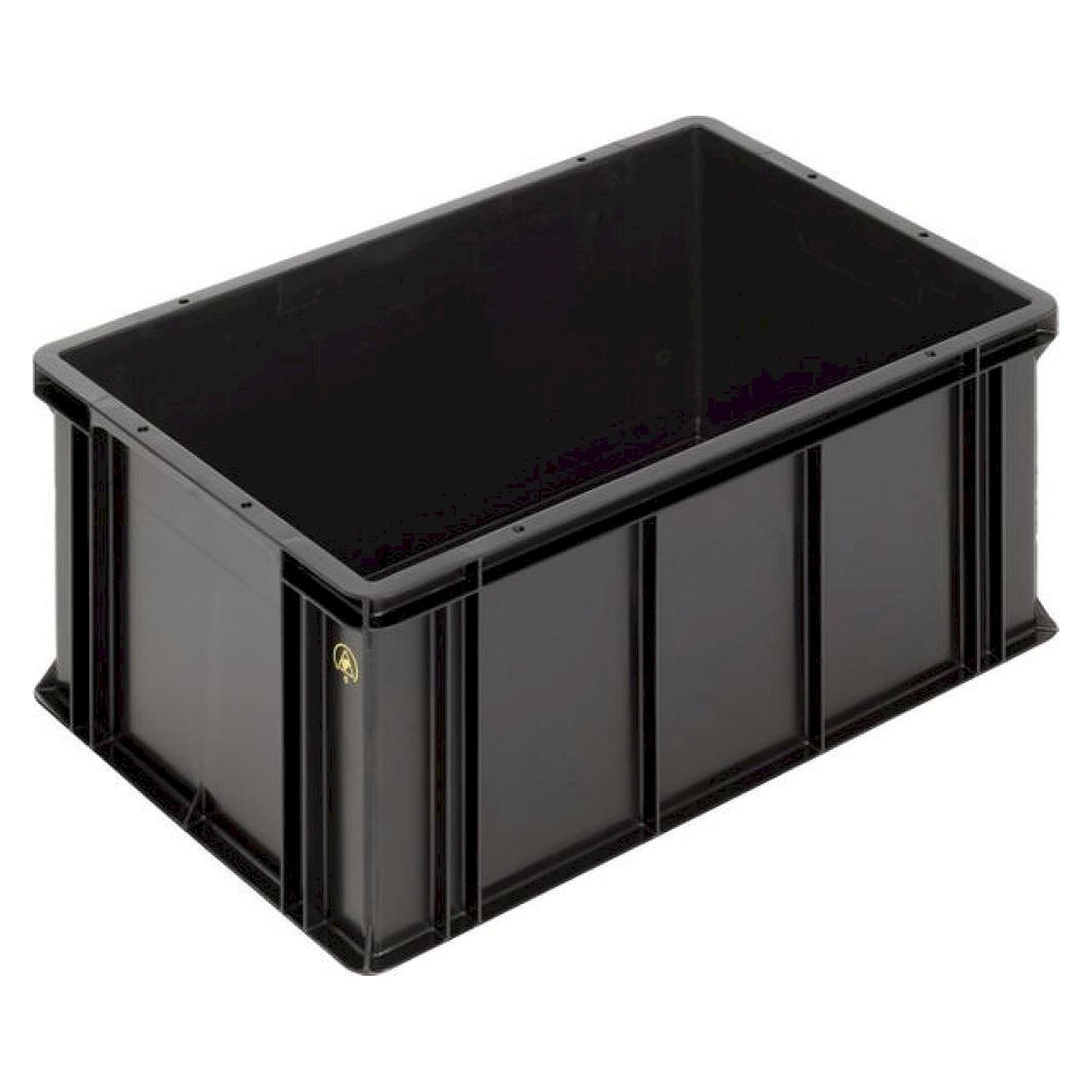 WEZ 1004507. ESD container BL, black, 600x400x278mm