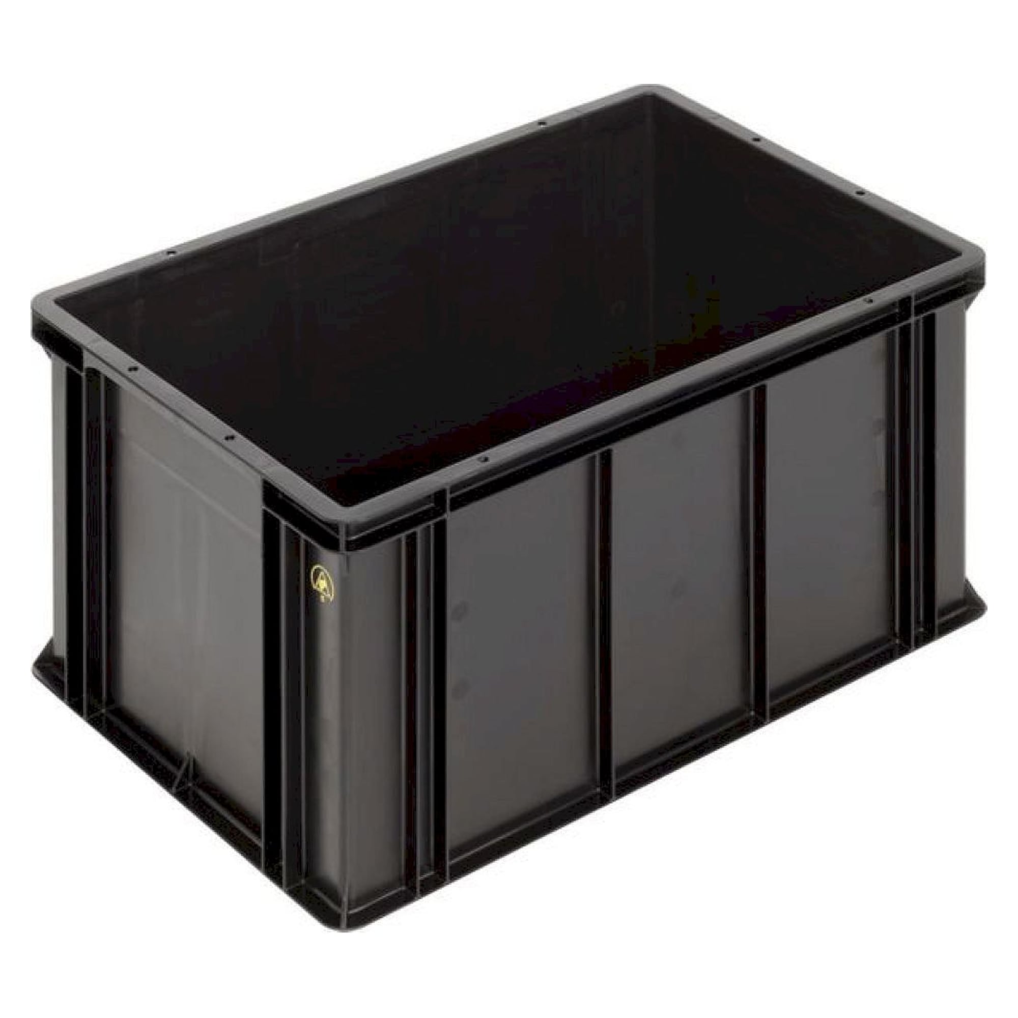 WEZ 1004519. ESD container BL, black, 600x400x320mm