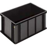 WEZ 1004519. ESD container BL, black, 600x400x320mm