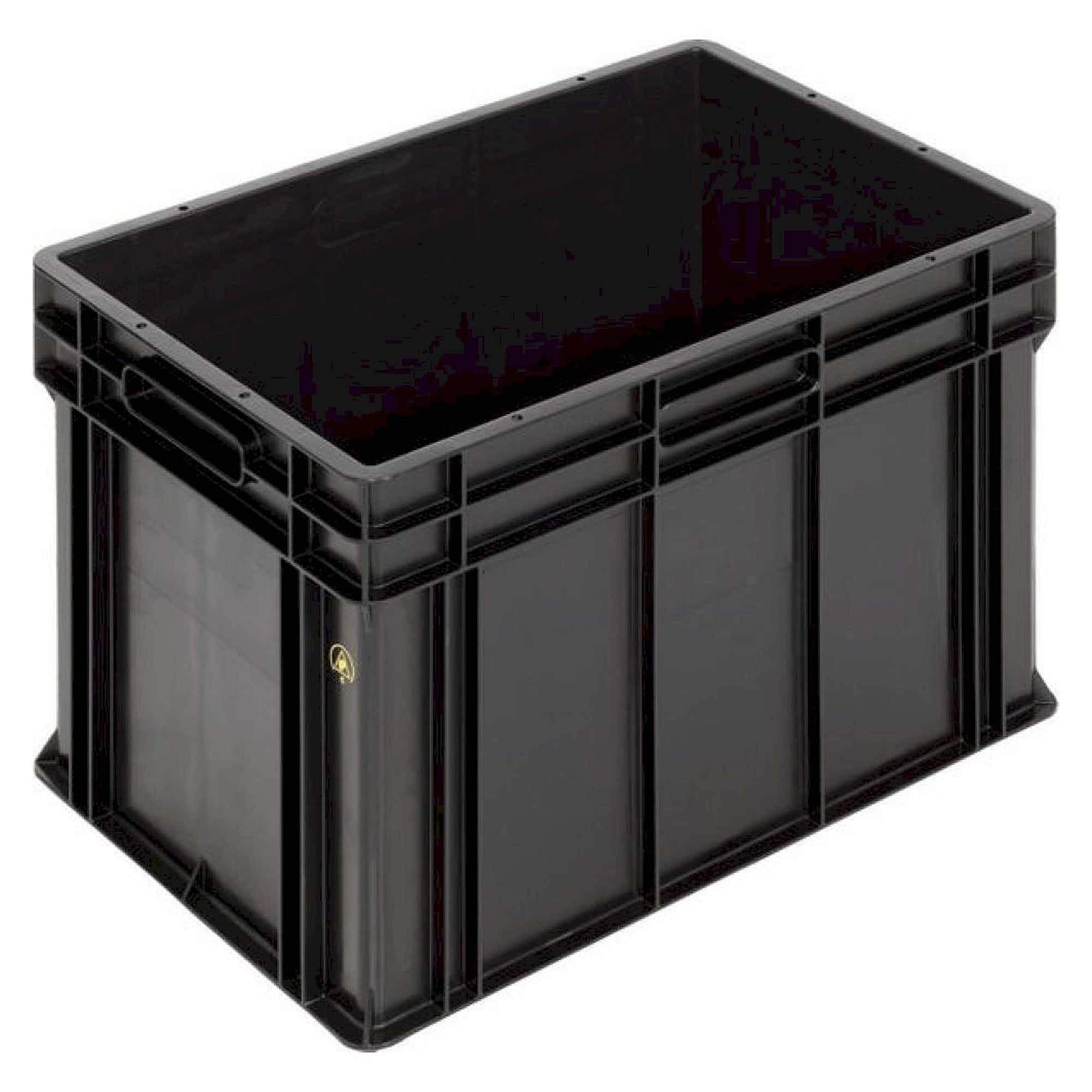 WEZ 1004529. ESD container BL, black, 600x400x412mm