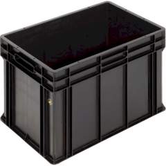 WEZ 1004529. ESD container BL, black, 600x400x412mm