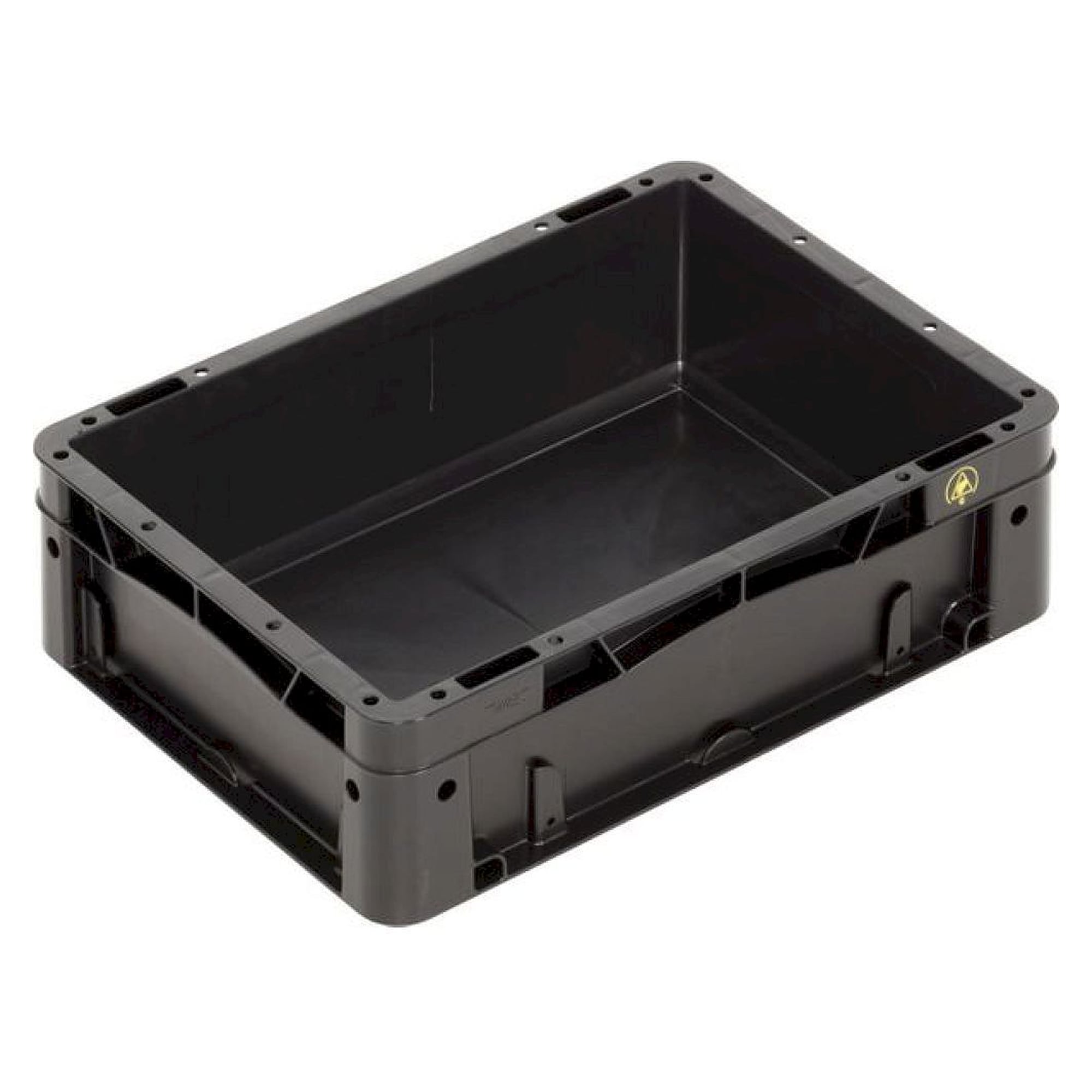 WEZ 1006145. ESD Container BL, black, Futura 400x300x120mm