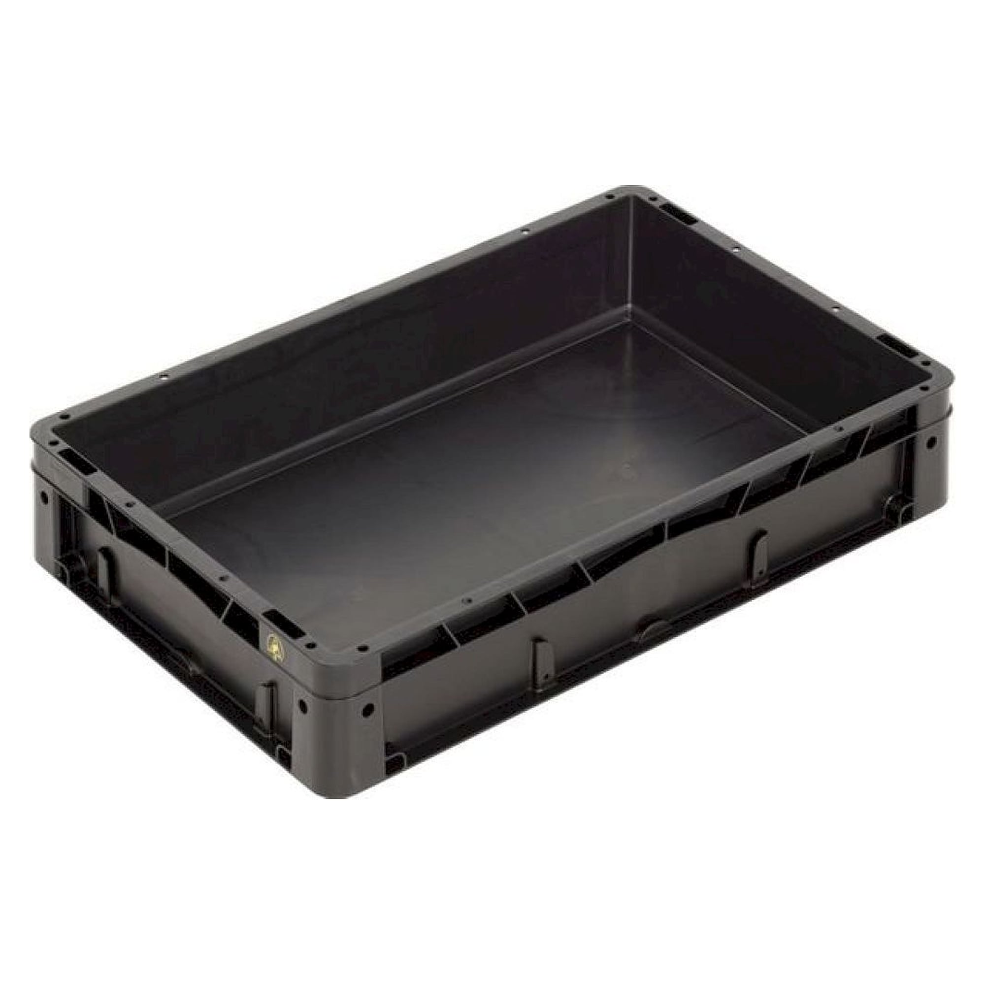 WEZ 1008271. ESD container BL, black, Futura 600x400x120mm