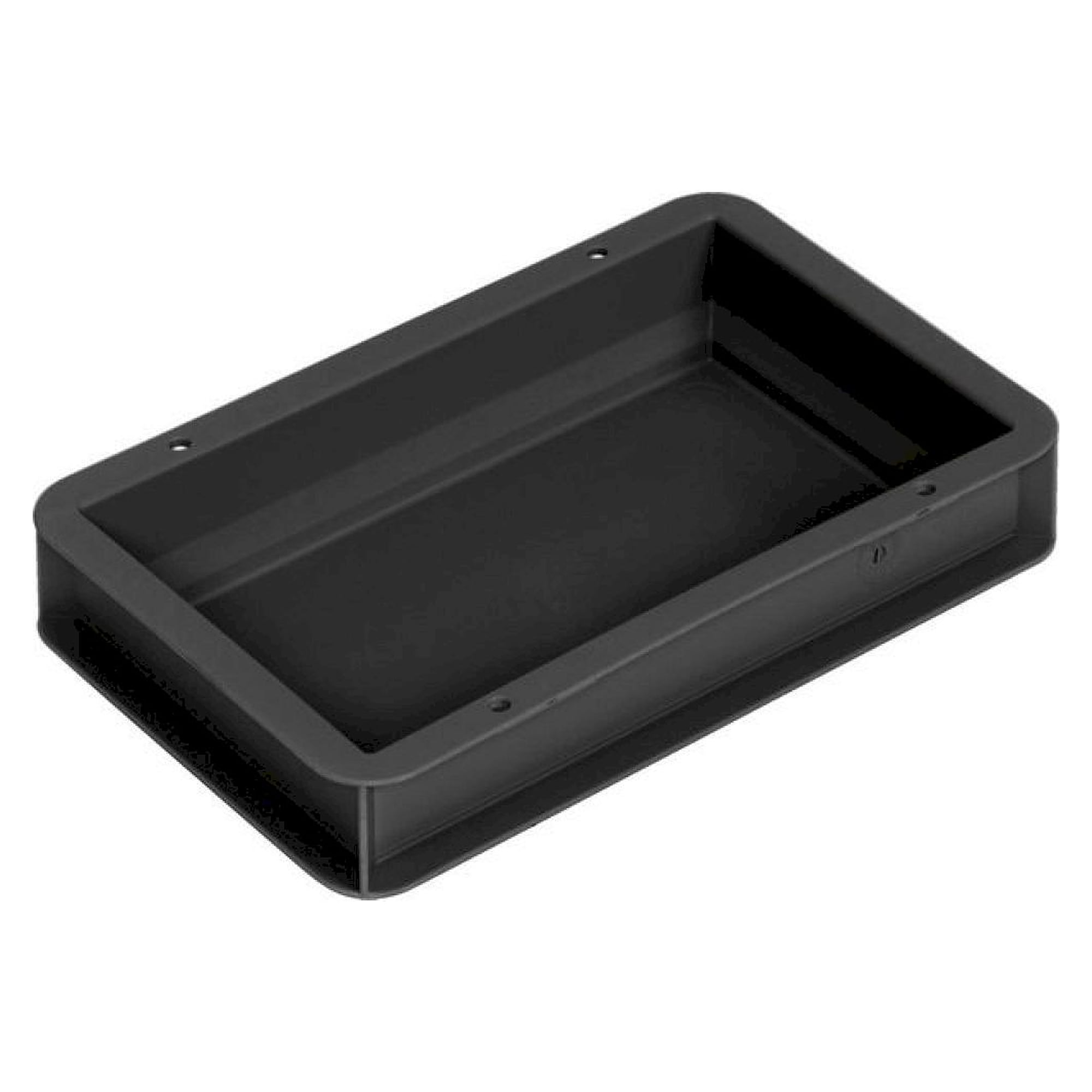 WEZ 1007566. ESD Behälter BL, 300x200x56mm, Griffleisten, Boden/Seitenwände geschlossen, schwarz