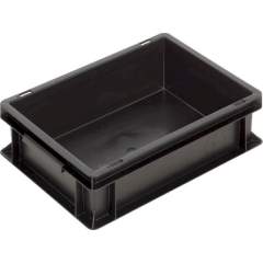 WEZ 1007814. ESD container NB MC, black, 400x300x120mm