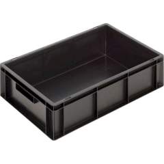 WEZ 1007838. ESD container NB MC, black, 600x400x170mm