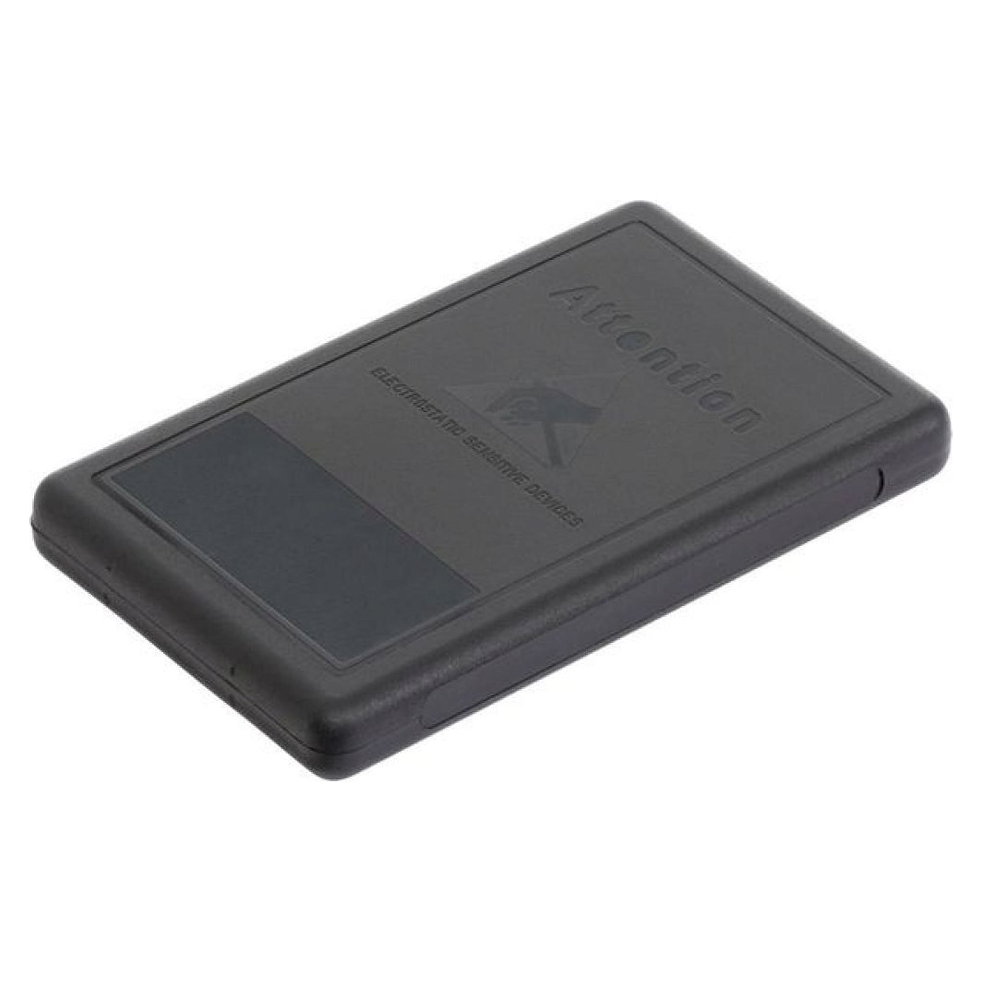 WEZ 1008033. ESD hinged box FTB MC, 190x112x20mm, bottom/side walls closed, black