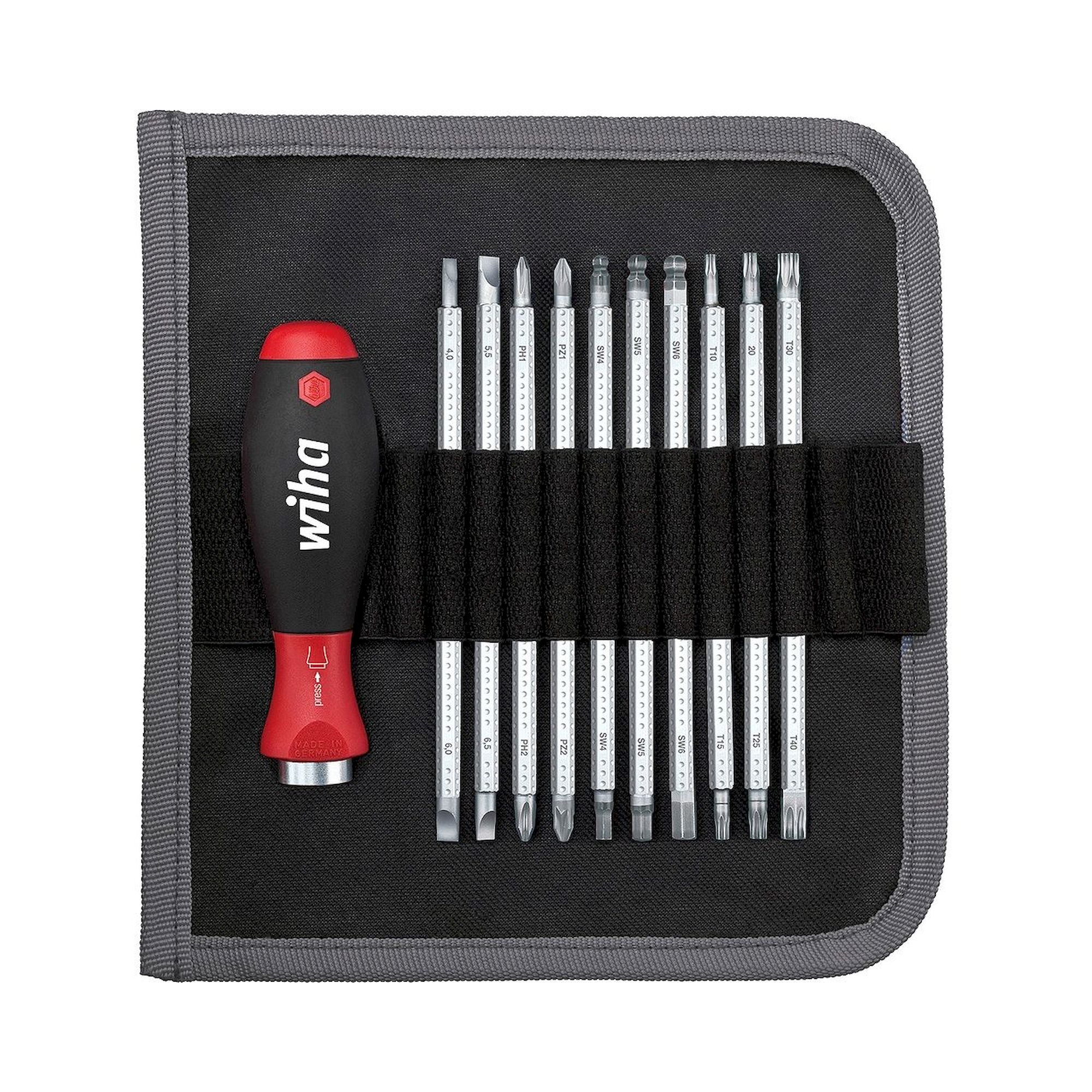 Wiha 03591. Schraubendreher mit Wechselklingen Set System 6