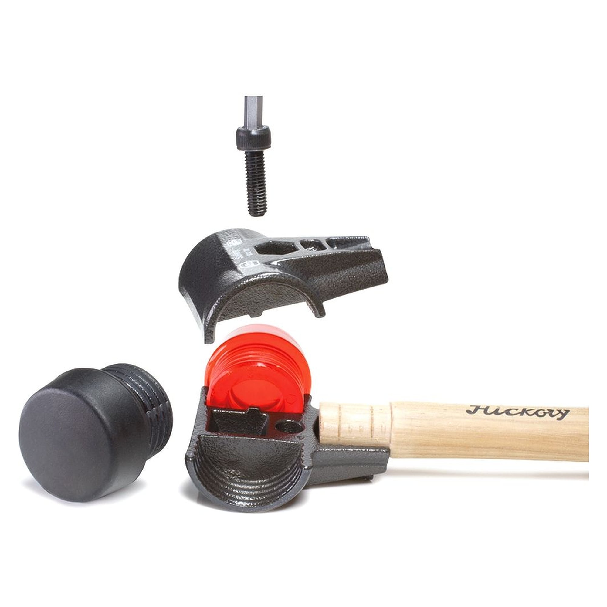 Schonhammer Safety mittelweich Hickory-Holzstiel, Rund-Schlagkopf 80 mm - Wiha 26439