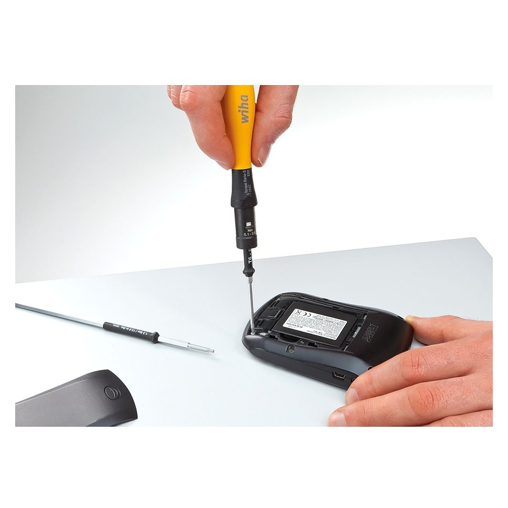 Drehmoment-Schraubendreher TorqueVario-S ESD 0,1-0,6 Nm stufenlos einstellbar - Wiha 26865