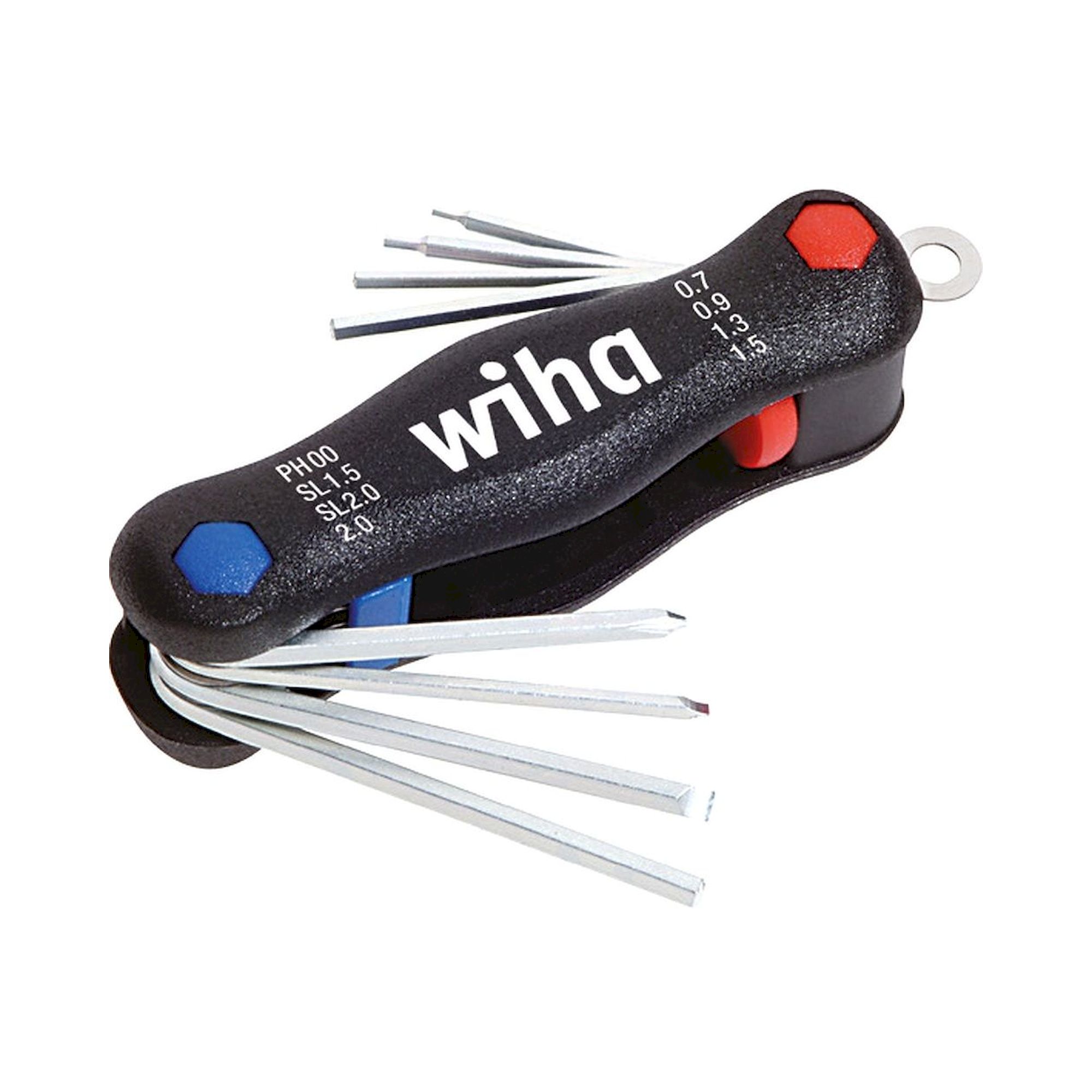 Wiha Multitool Mini PocketStar Slotted, Phillips internal hexagon, 8-pcs. in blister packSlotted, Phillips internal hexagon, 8-pcs. in blister pack (27936)