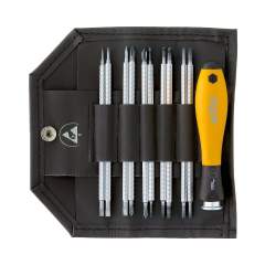 Wiha Screwdriver with interchangeable blade set System 4 ESD assorted 12-pcs incl. roll-up bag (31499)