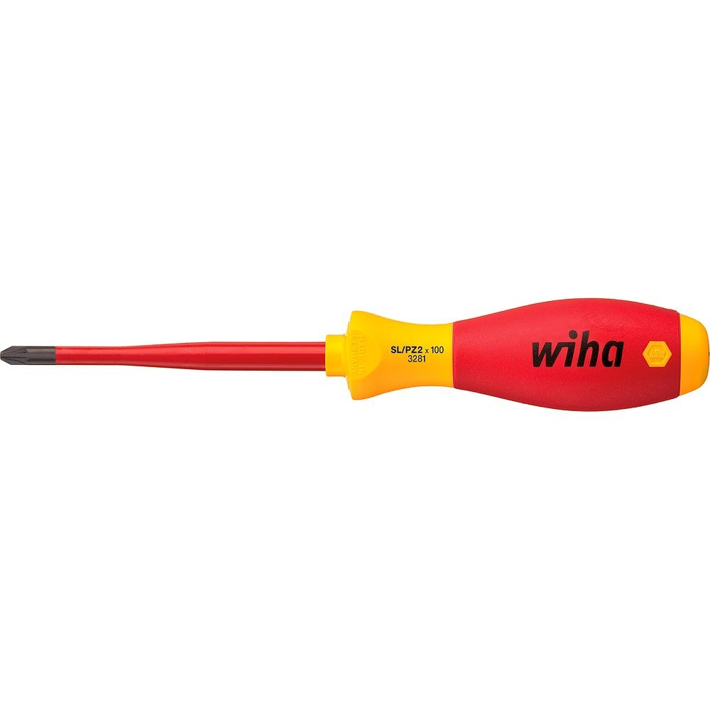 Wiha 36329. Schraubendreher SoftFinish® electric slimFix, SL/PZ1 : 80 : 191 : 30 : -