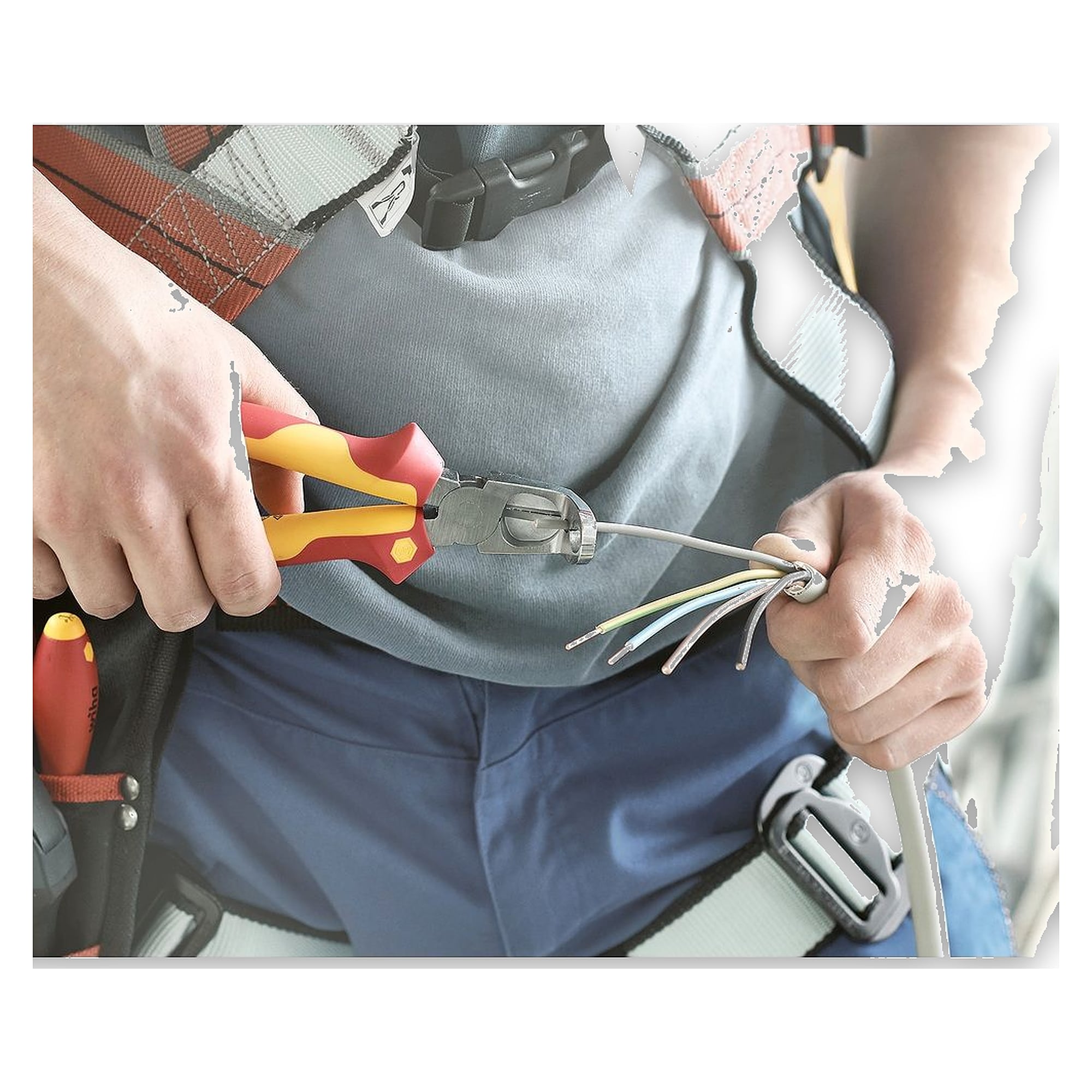 Pince d'installation TriCut Professional electric 3 en 1 170 mm, VDE - Wiha 38853