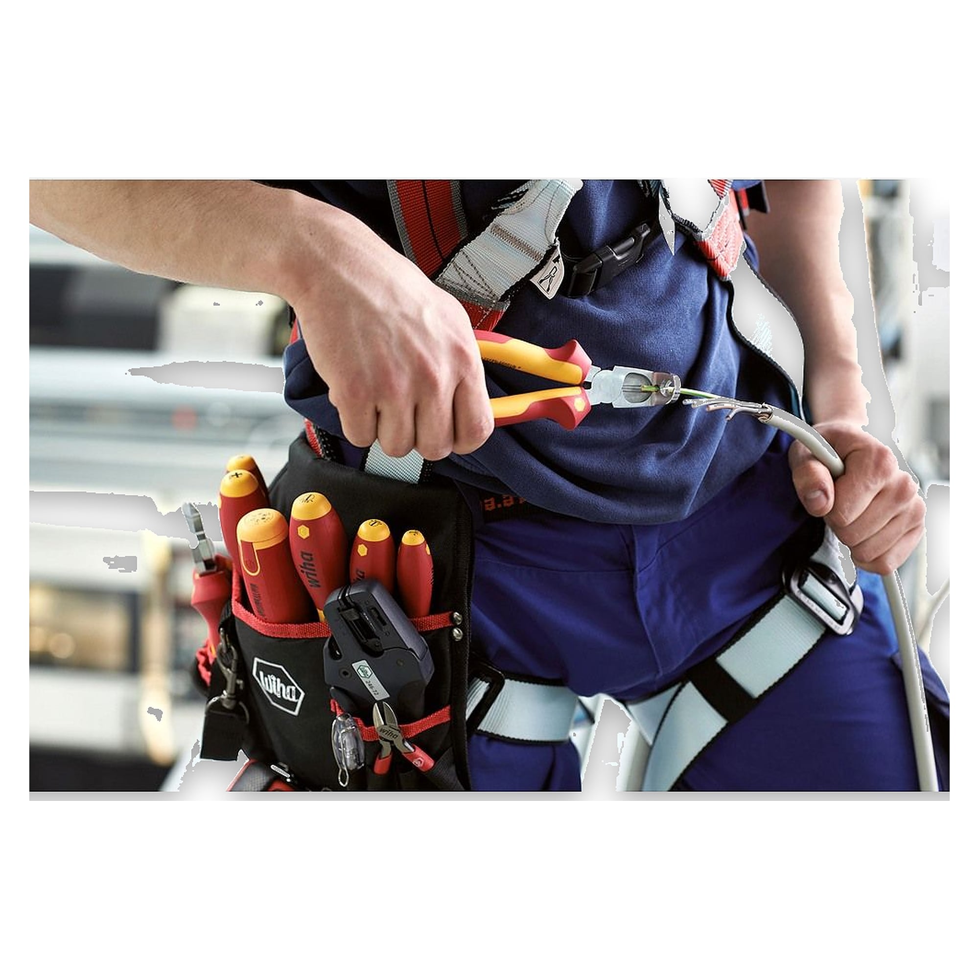 Pince d'installation TriCut Professional electric 3 en 1 170 mm, VDE - Wiha 38853