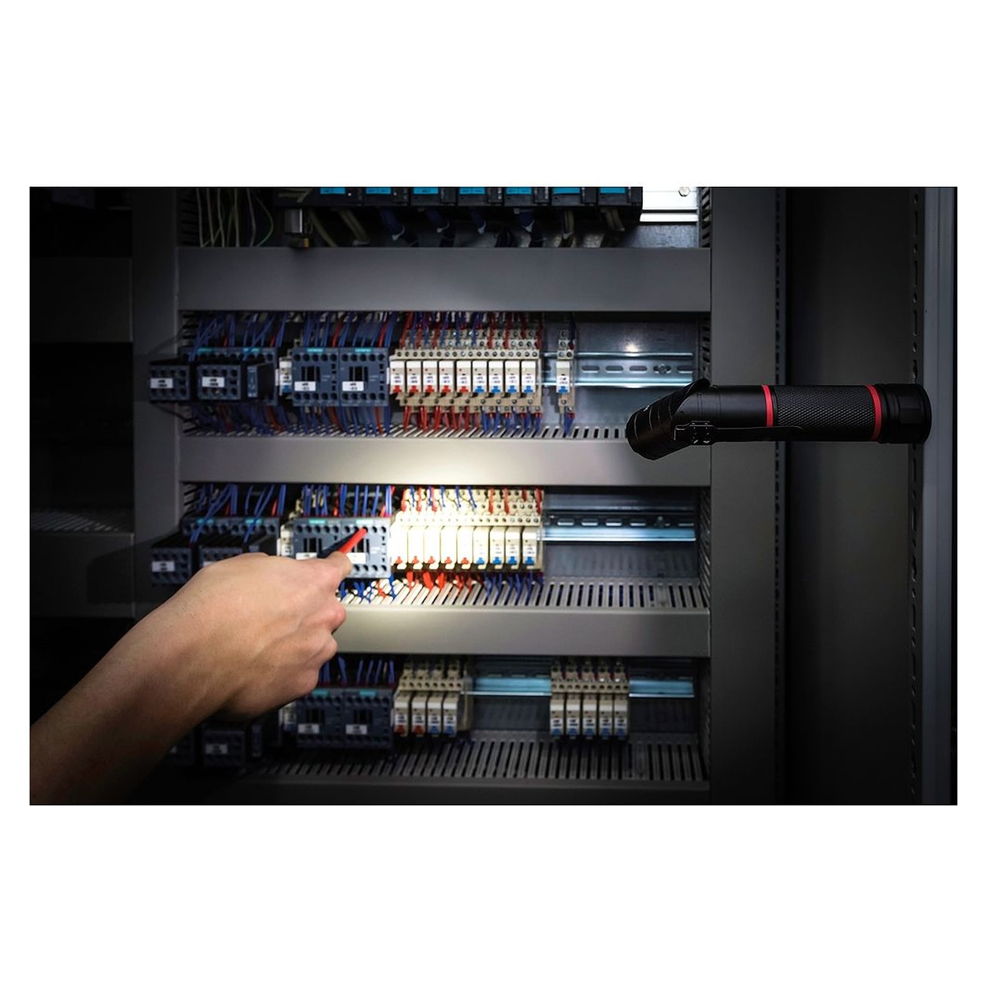 Taschenlampe 3-in-1 LED, Laser Klasse 2 und UV, schwenkbarer Kopf - Wiha 41286