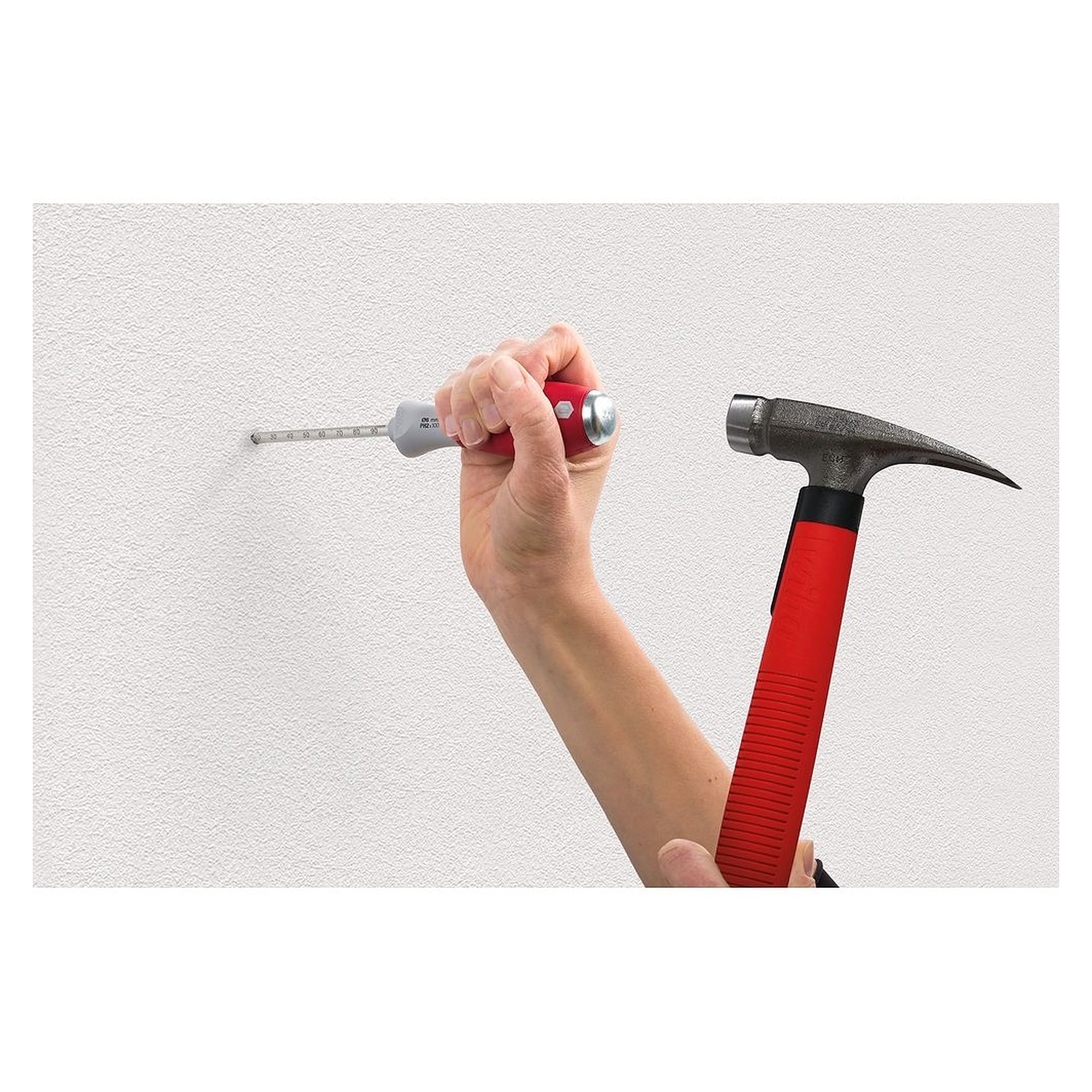 Dübellochschläger Set SoftFinish® 6 mm, 4 Dübel, galvanische Trennung - Wiha 41289
