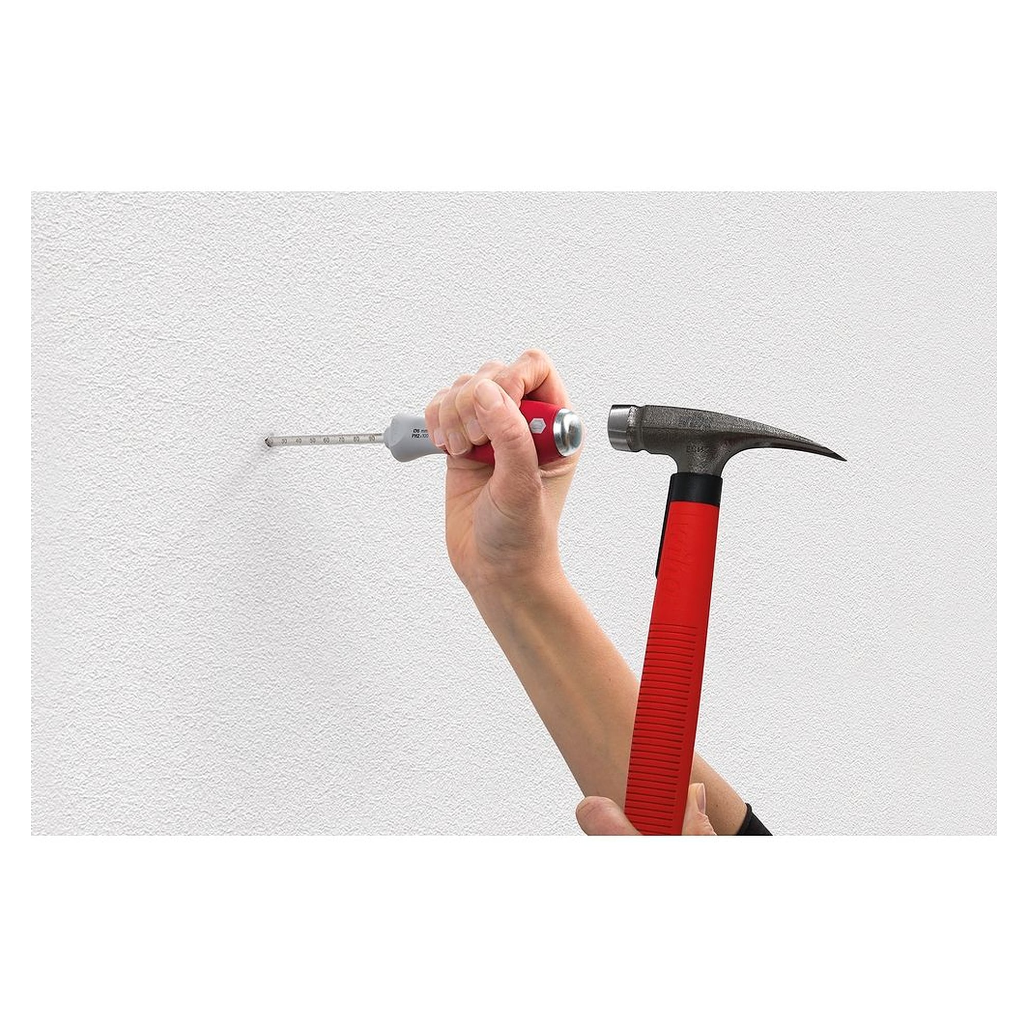 Dübellochschläger Set SoftFinish® 6 mm, 4 Dübel, galvanische Trennung - Wiha 41289