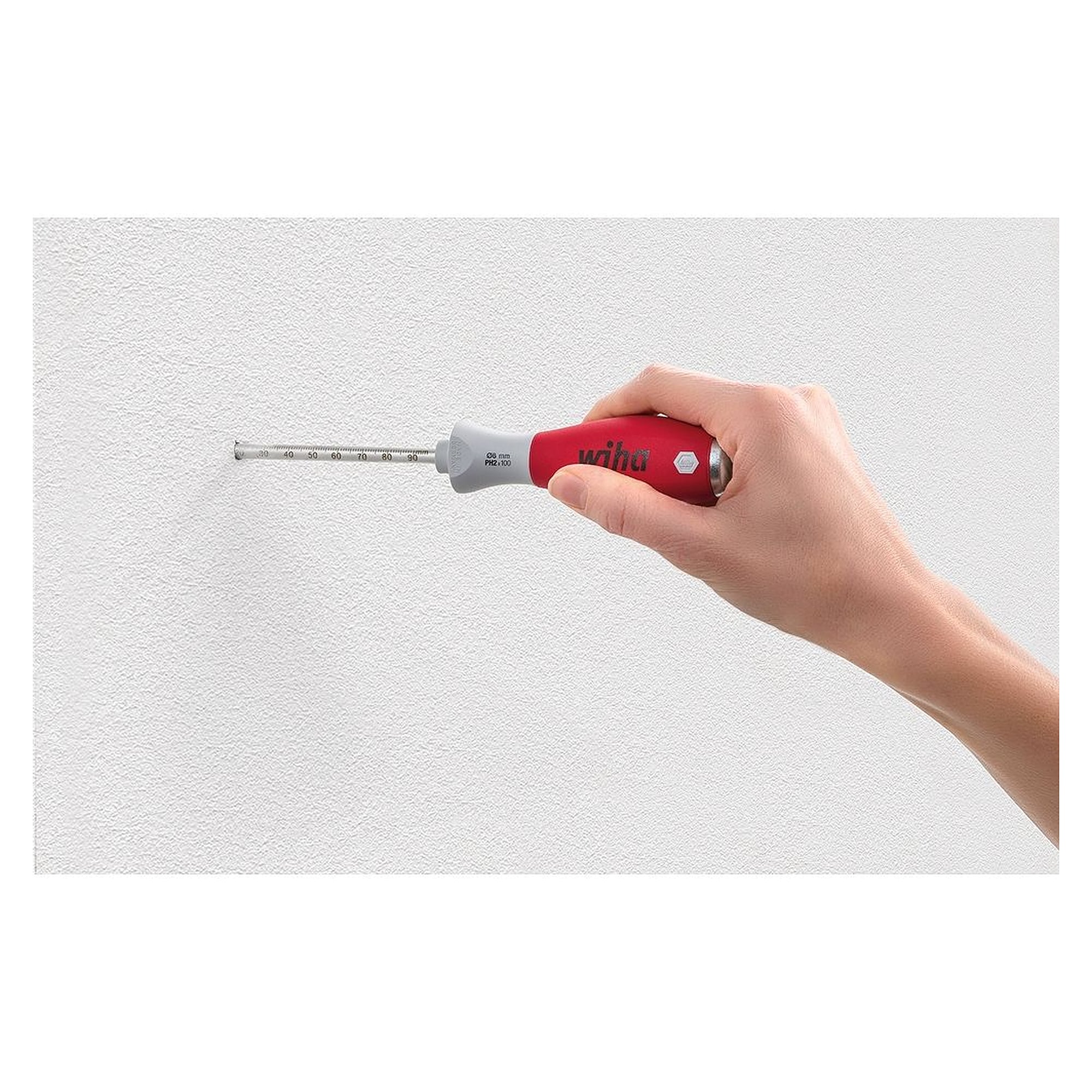 Dübellochschläger Set SoftFinish® 6 mm, 4 Dübel, galvanische Trennung - Wiha 41289