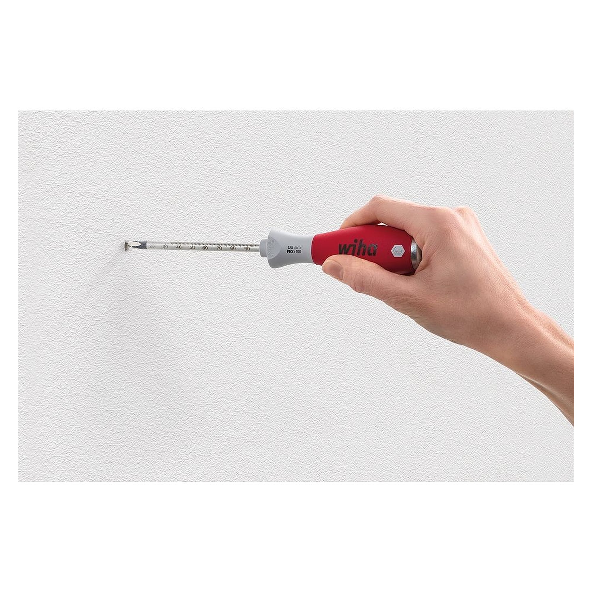 Dübellochschläger Set SoftFinish® 6 mm, 4 Dübel, galvanische Trennung - Wiha 41289