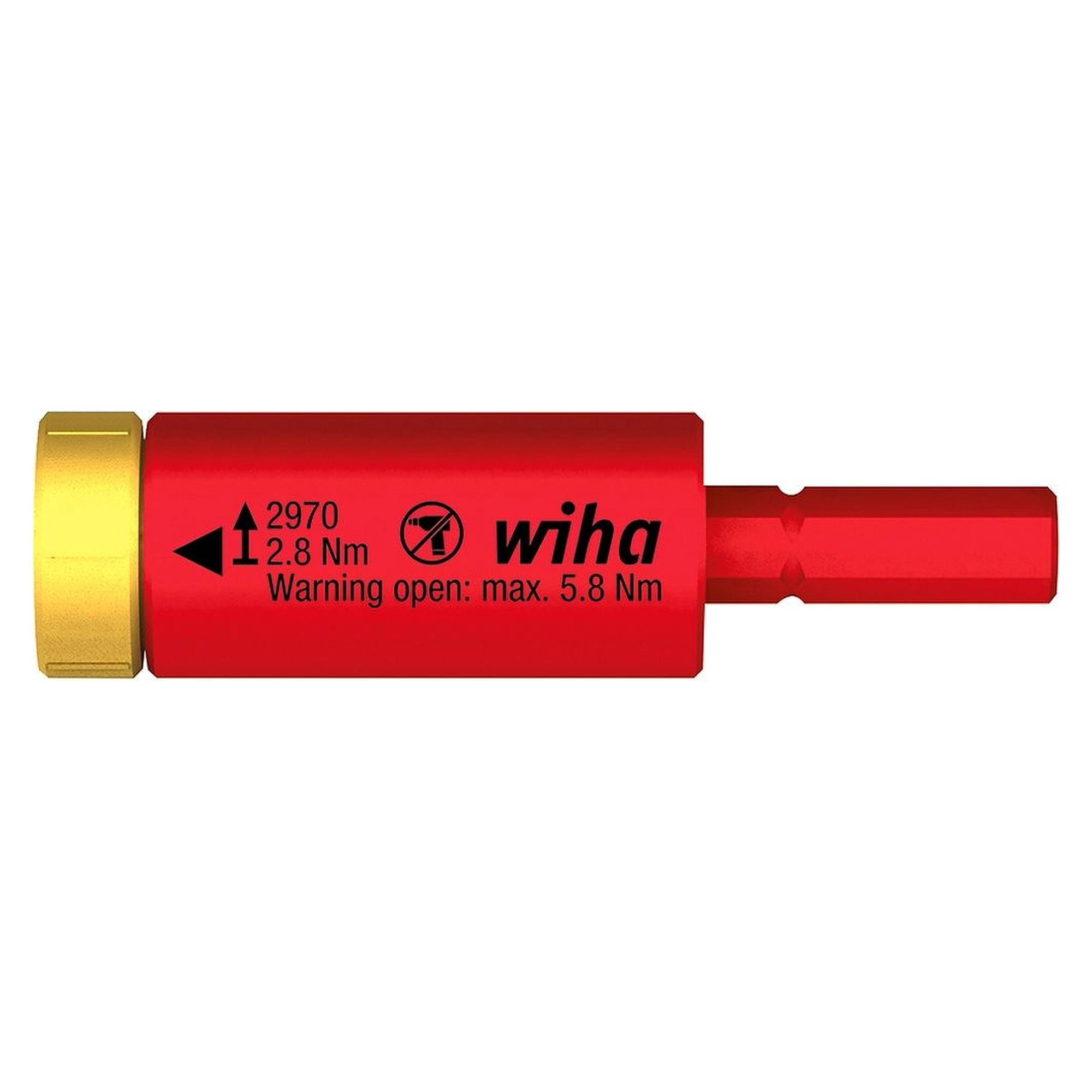 Adaptateur dynamométrique easyTorque electric 2,0 Nm pour slimBits et slimVario® - Wiha 41342