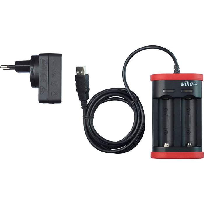 Buy Wiha Charger for 18500 Li-ion batteries with USB and Europlug...