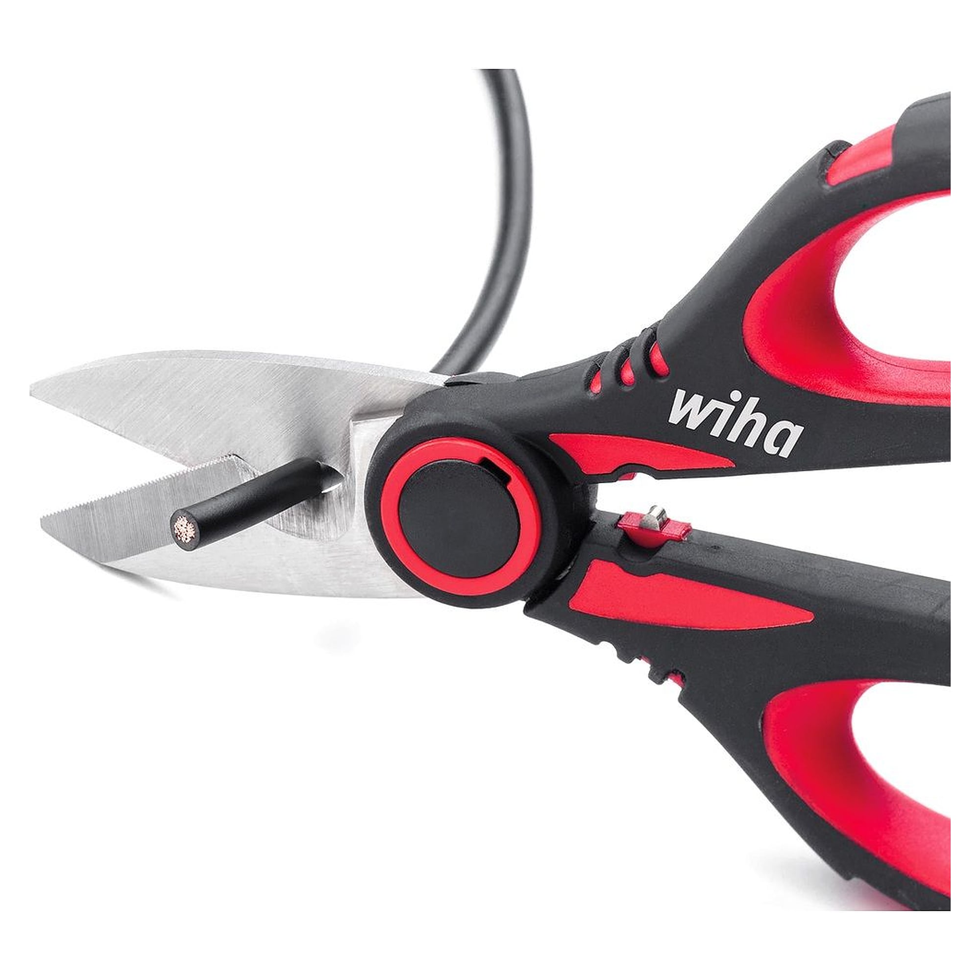 Ciseaux d'électricien avec fonction de sertissage 1-5 mm² 160 mm - Wiha 41923