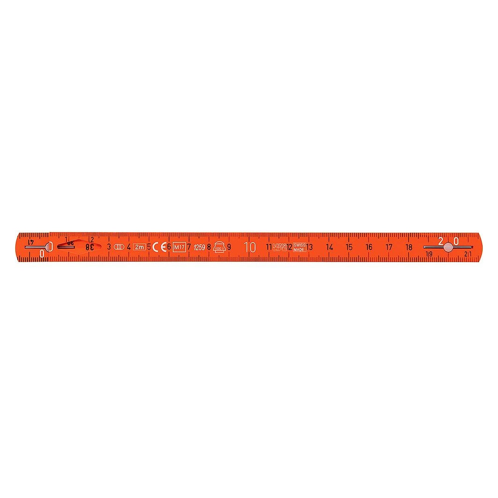 Elektriker Gliedermaßstab Longlife 2 m metrisch 15 mm, 10 Glieder - Wiha 42068
