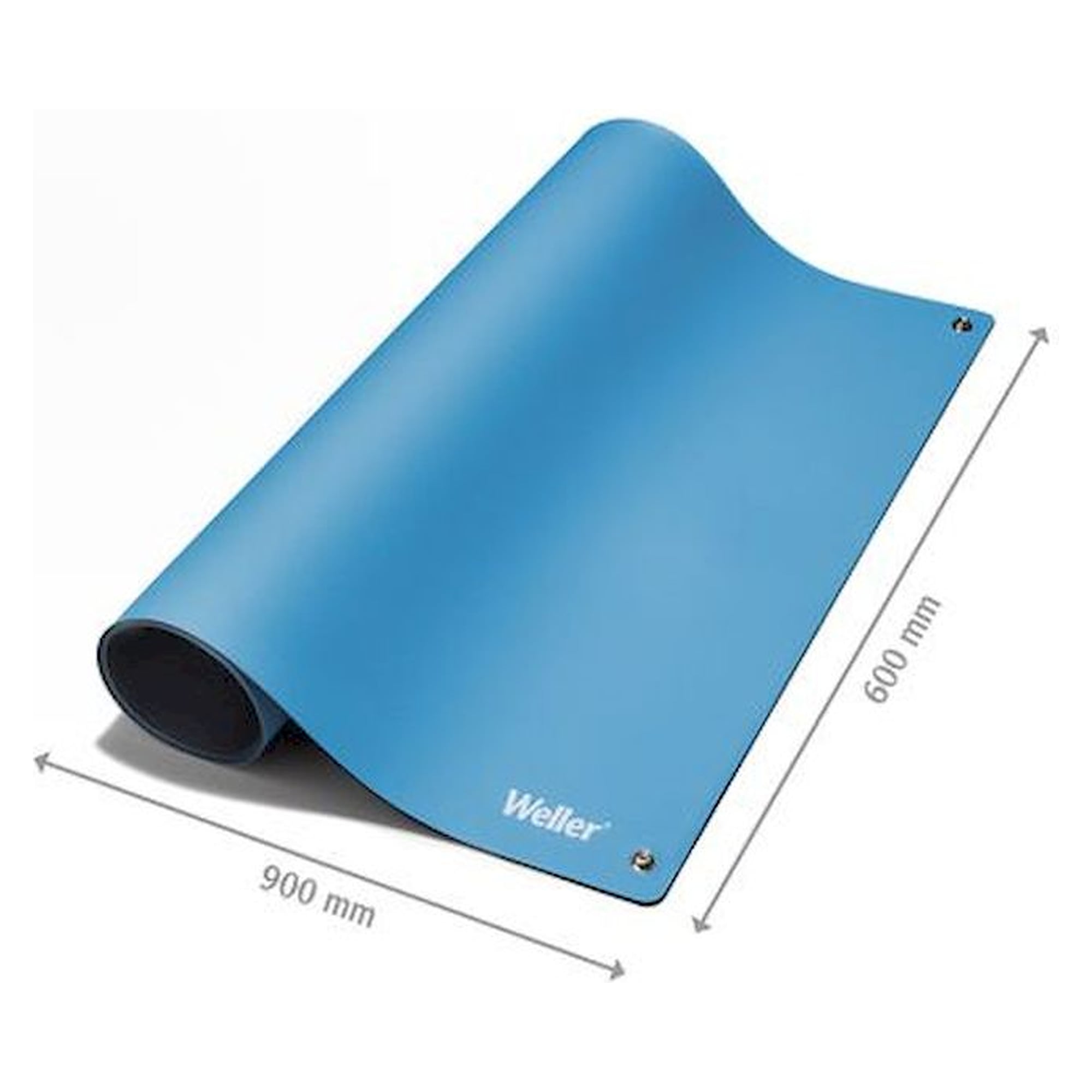 Set de tapis de table ESD bleu 600 x 900 mm avec boutons-pression - Weller T0051403499