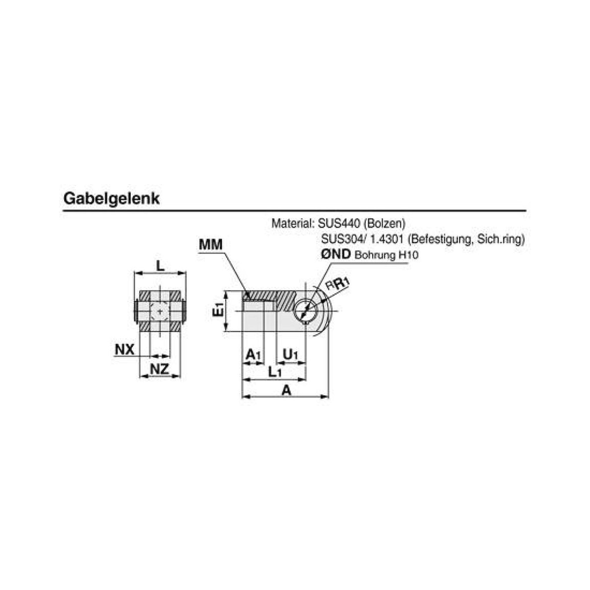 SMC Y-G02. Knuckle Joints - LEY