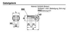 SMC Y-G03. Double Knuckle Joint - Y