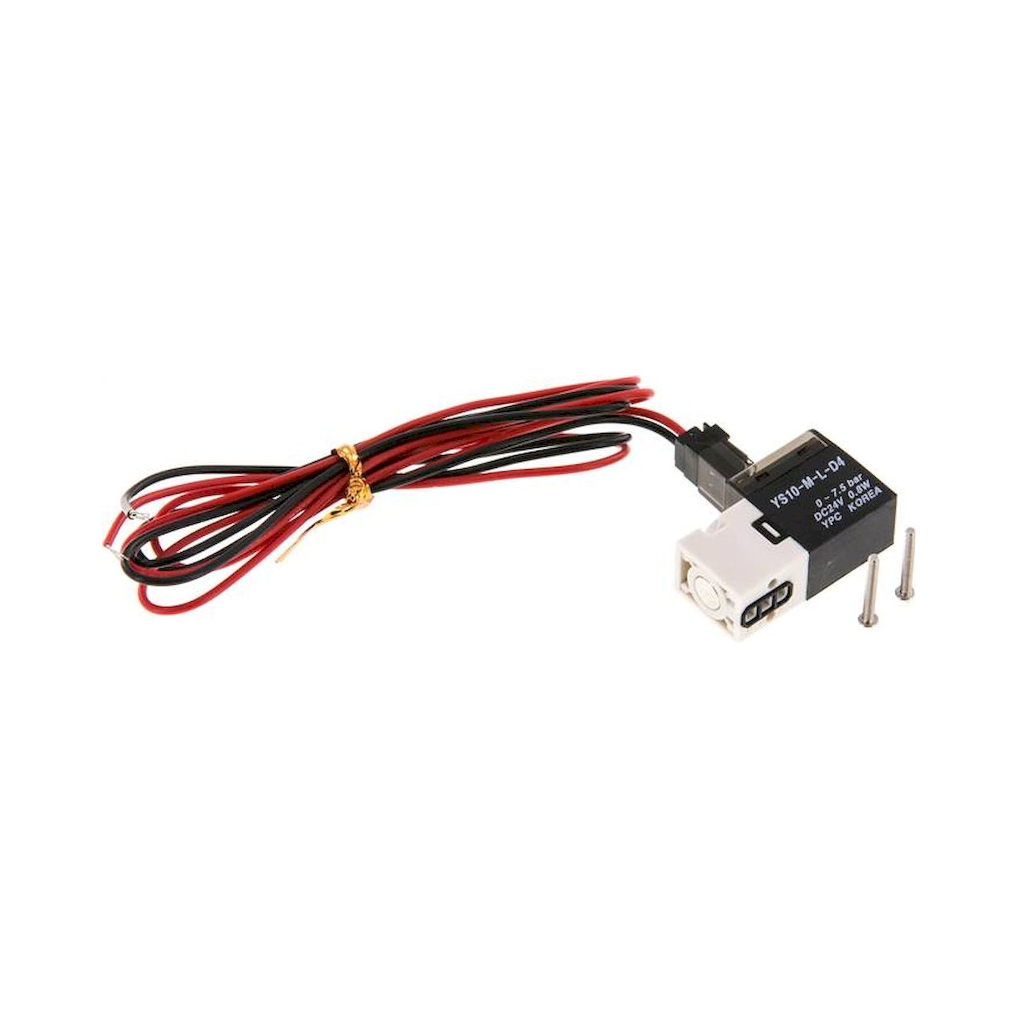 YPC YS10 ML-D4. 3/2-Wege Magnetventil, Flansch (5,6 x 6,8), Federrückstellung (NC), 24 V DC