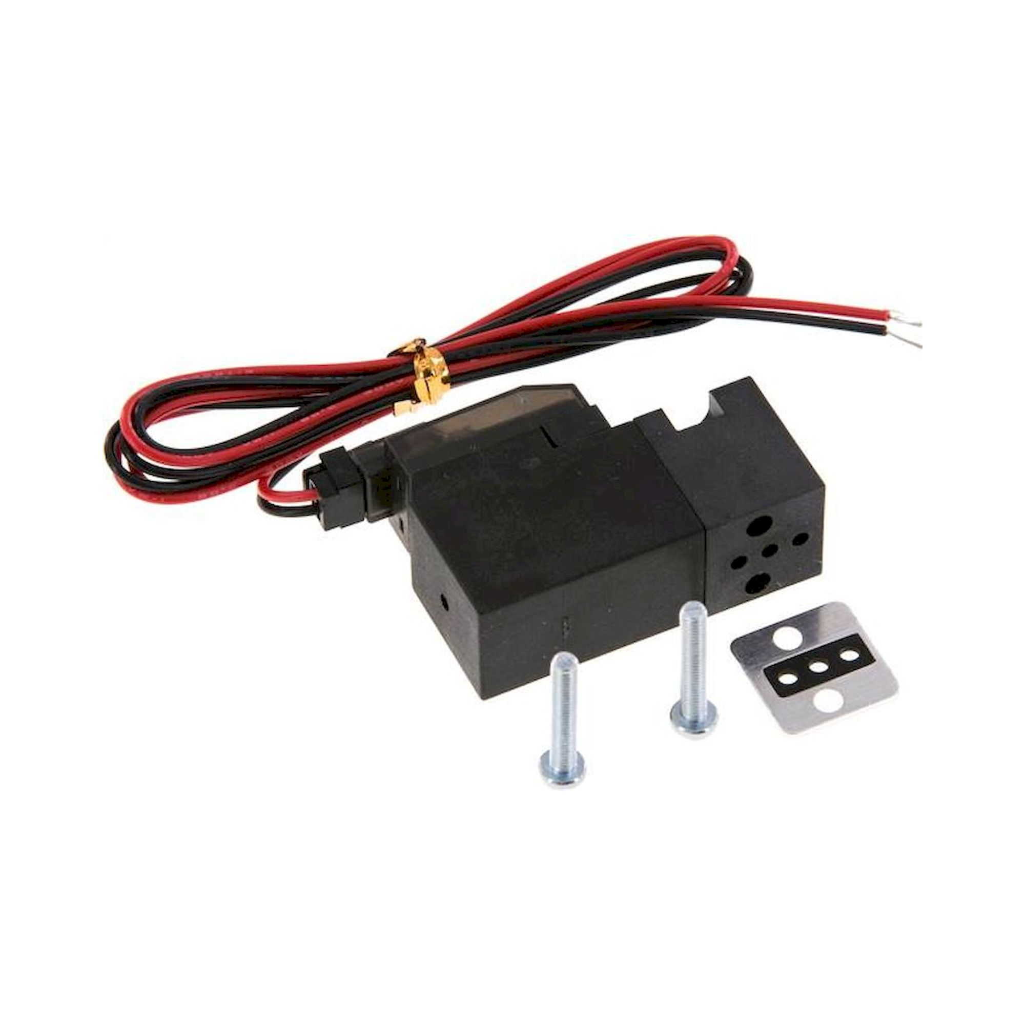 YPC YSV20 DPSM-D4. 3/2-Wege Magnetventil, Flansch (7,6 x 9,7), Federrückstellung (NC), 24 V DC