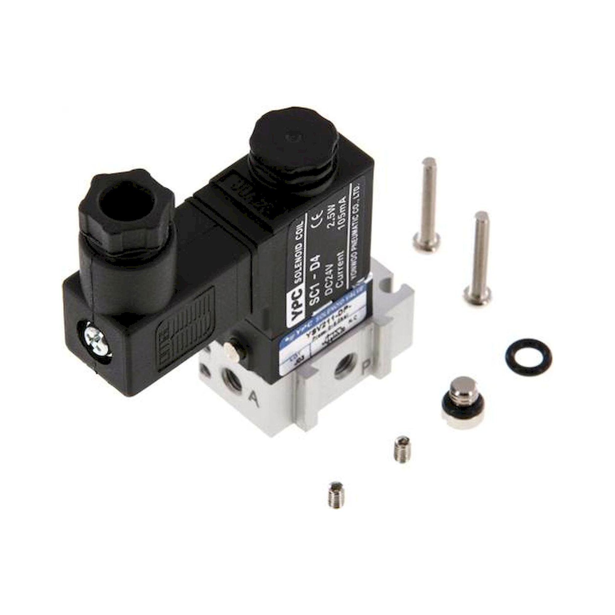 YPC YSV211 DPSC-A2. 3/2-Wege Magnetventil, M 5, Federrückstellung (NC), 230 V AC