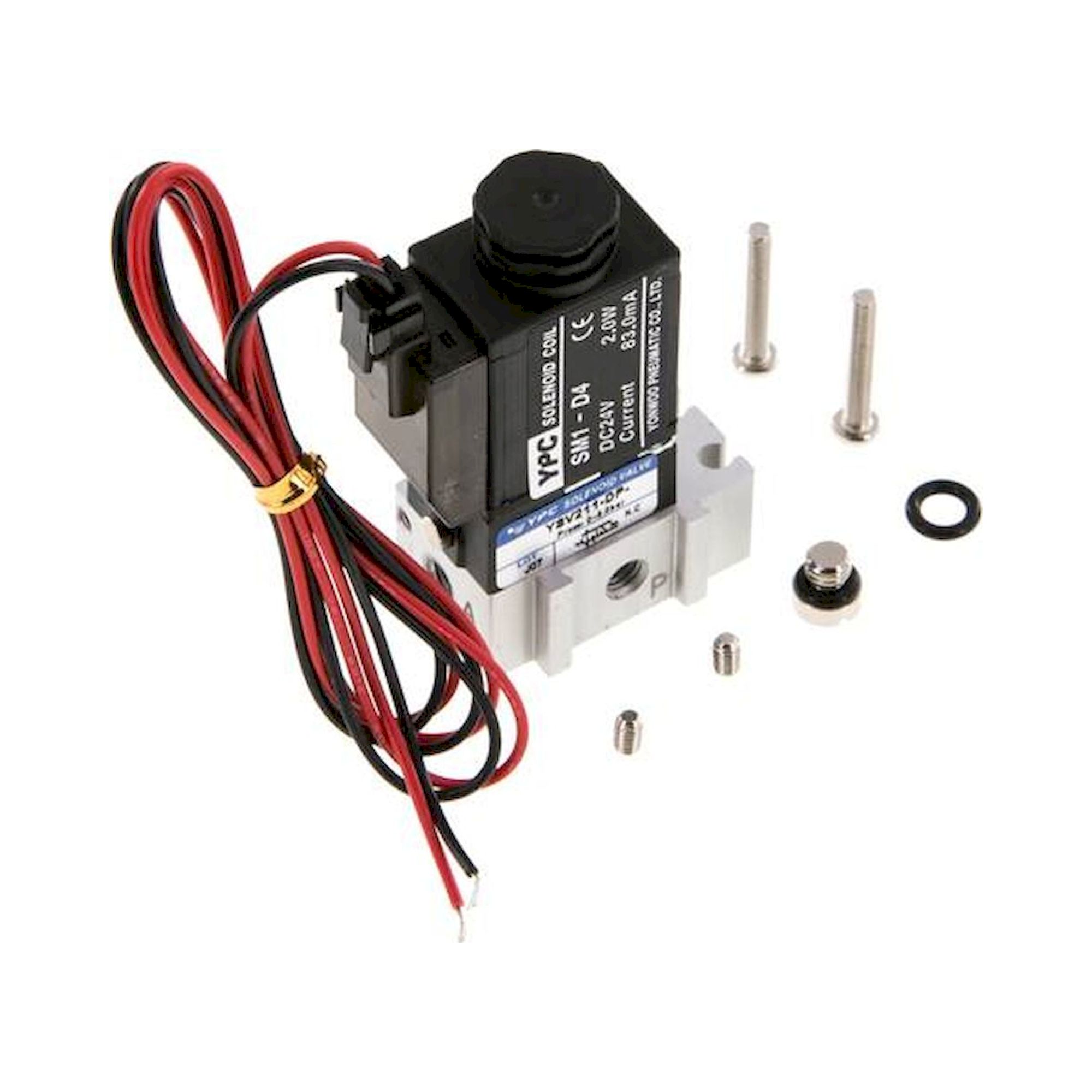 YPC YSV211 DPSM-D4. 3/2-Wege Magnetventil, M 5, Federrückstellung (NC), 24 V DC