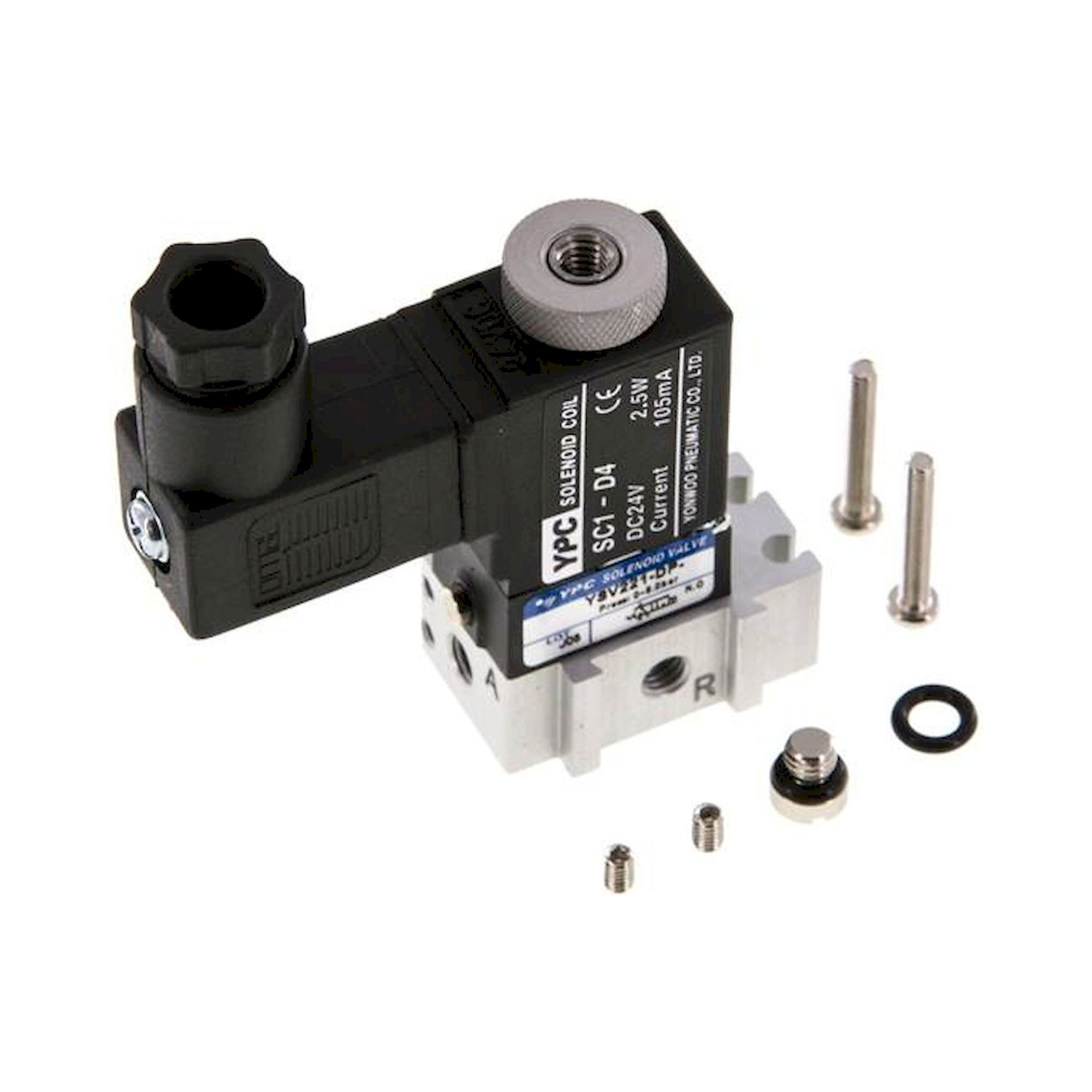 YPC YSV221 DPSC-A1. 3/2-Wege Magnetventil, M 5, Federrückstellung (NO), 115 V AC