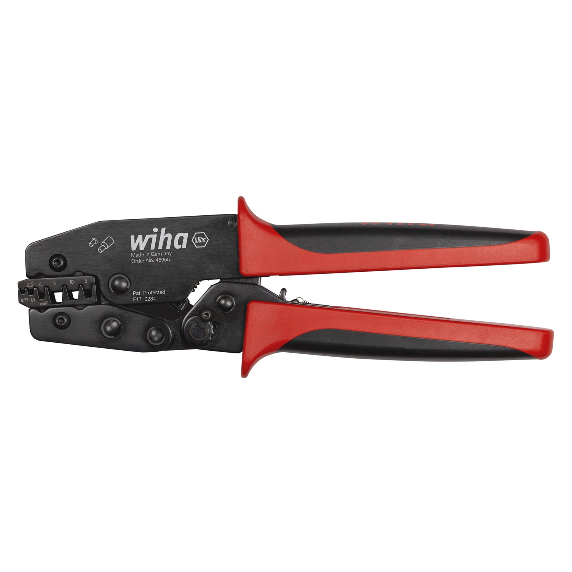Outil de sertissage pour embouts de câblage 0,75 - 16,0 mm², 220 mm - Wiha 45955