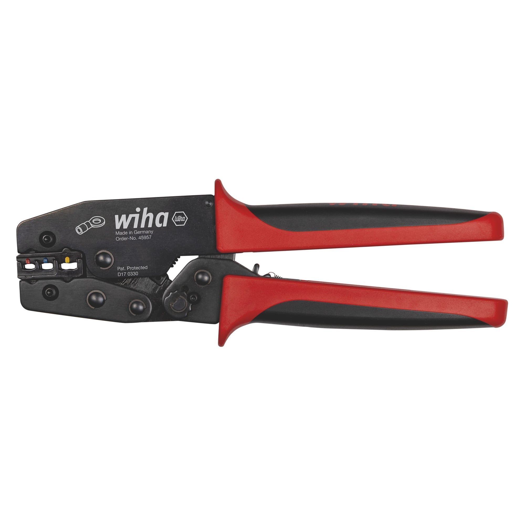 Crimpwerkzeug für isolierte Kabelschuhe und Kontakte 0,5 - 6,0 mm², 220 mm - Wiha 45957
