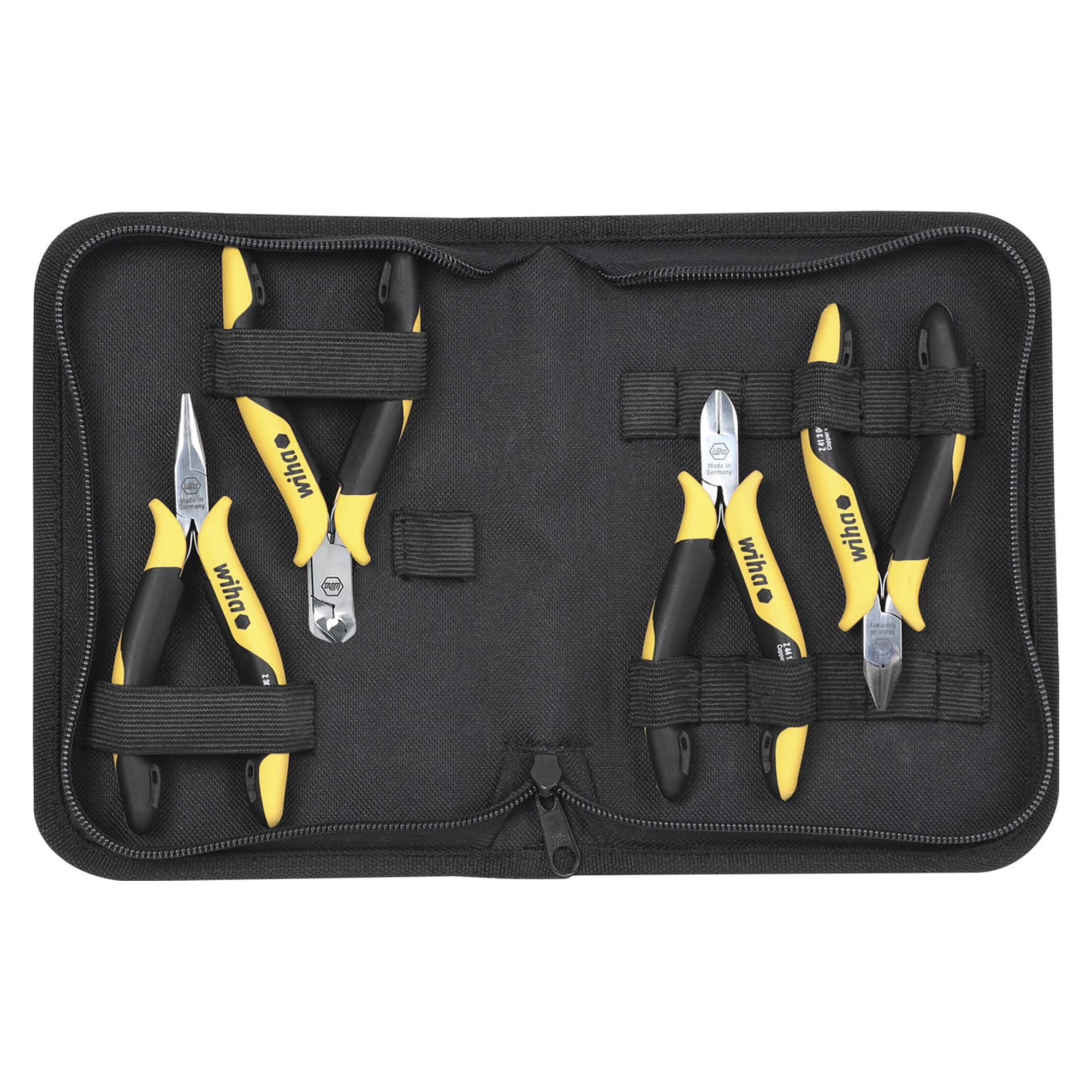 Zangen-Set Professional ESD 5-tlg. mit Werkzeugmappe - Wiha 33507