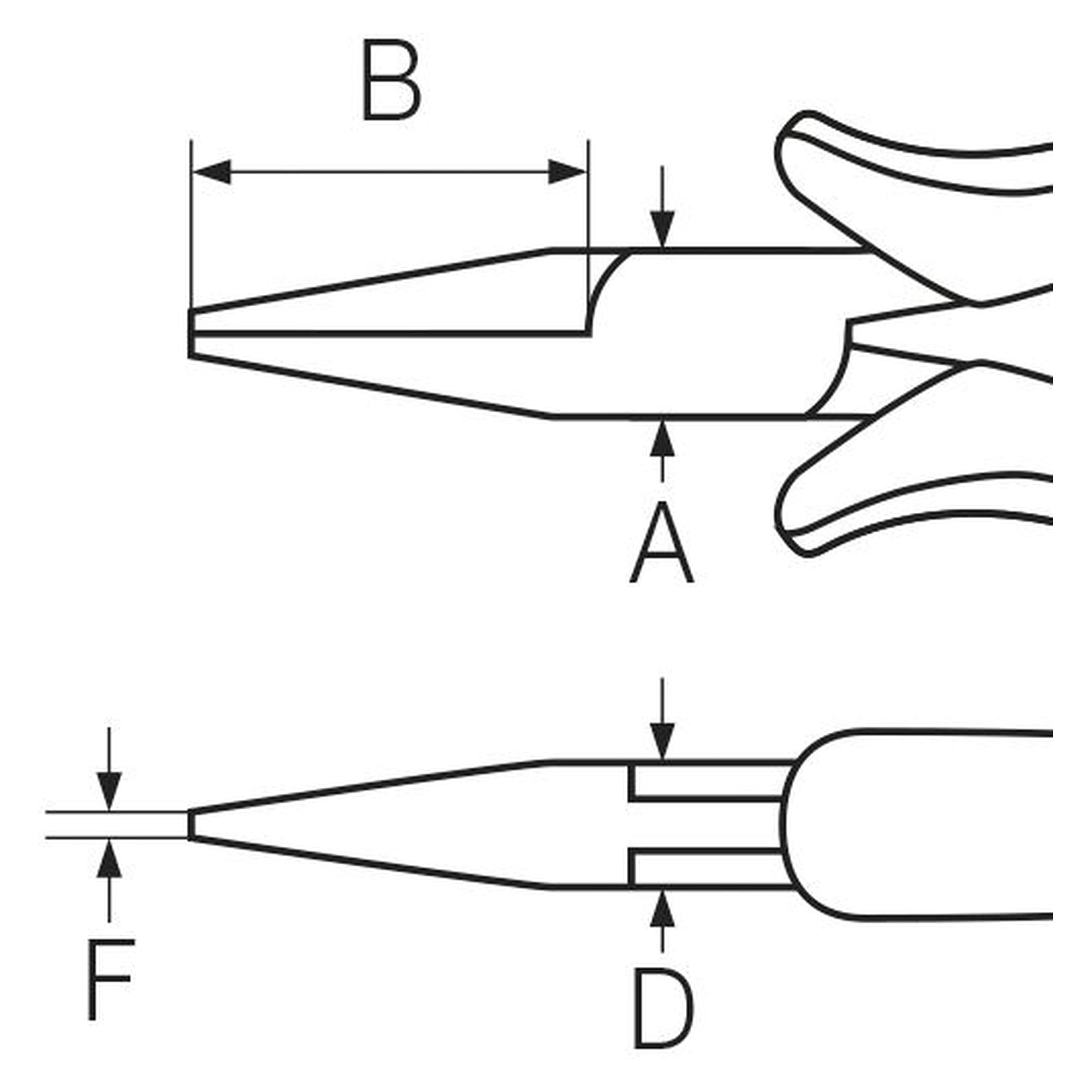 Flachrundzange Professional ESD gerade Form, 120 mm - Wiha 10348