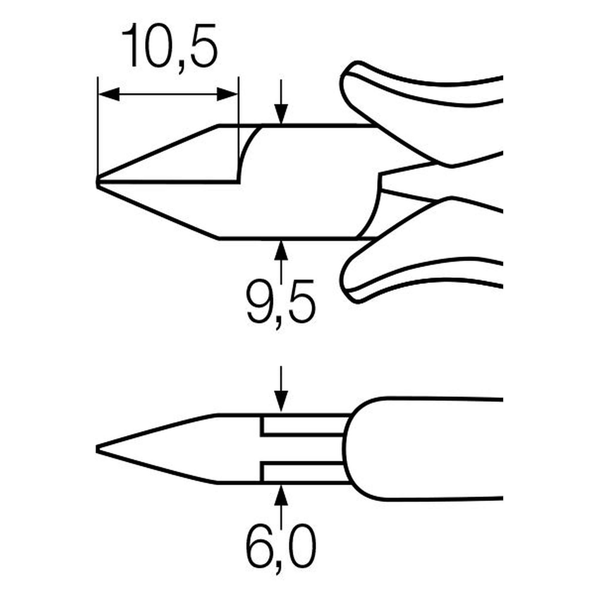 Seitenschneider Professional ESD 115 mm, schmaler Kopf mit Wate - Wiha 26808