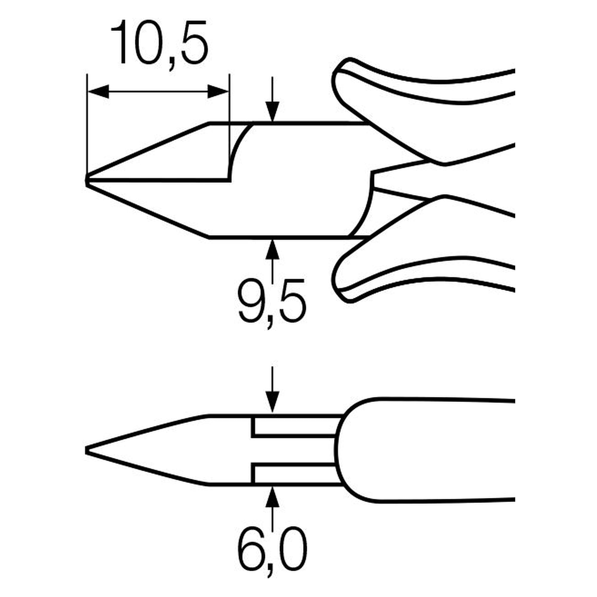 Seitenschneider Professional ESD 115 mm, schmaler Kopf mit kleiner Wate - Wiha 26814