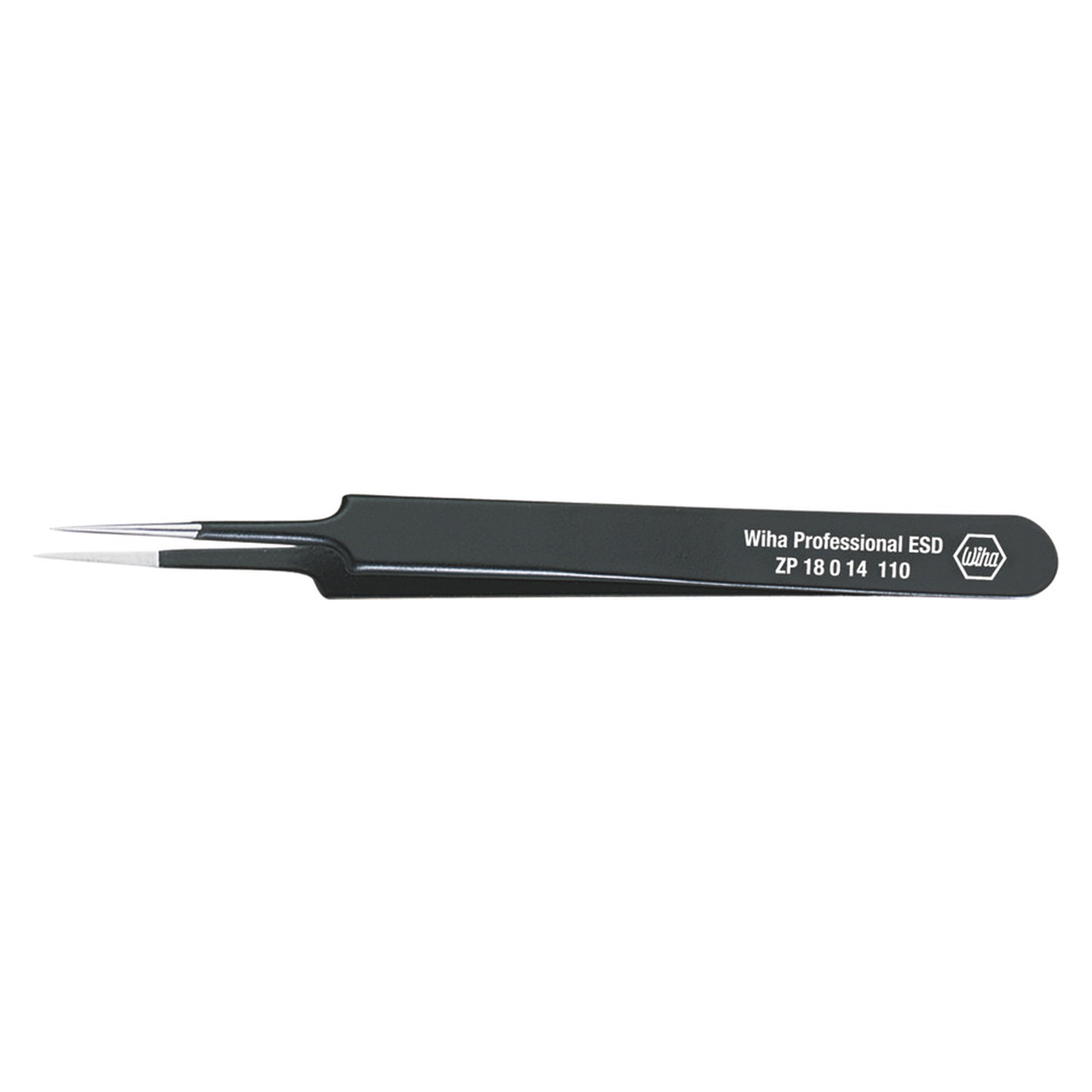 Präzisionspinzette Professional ESD Typ 5, nadelfeine Spitze, 110 mm - Wiha 32334