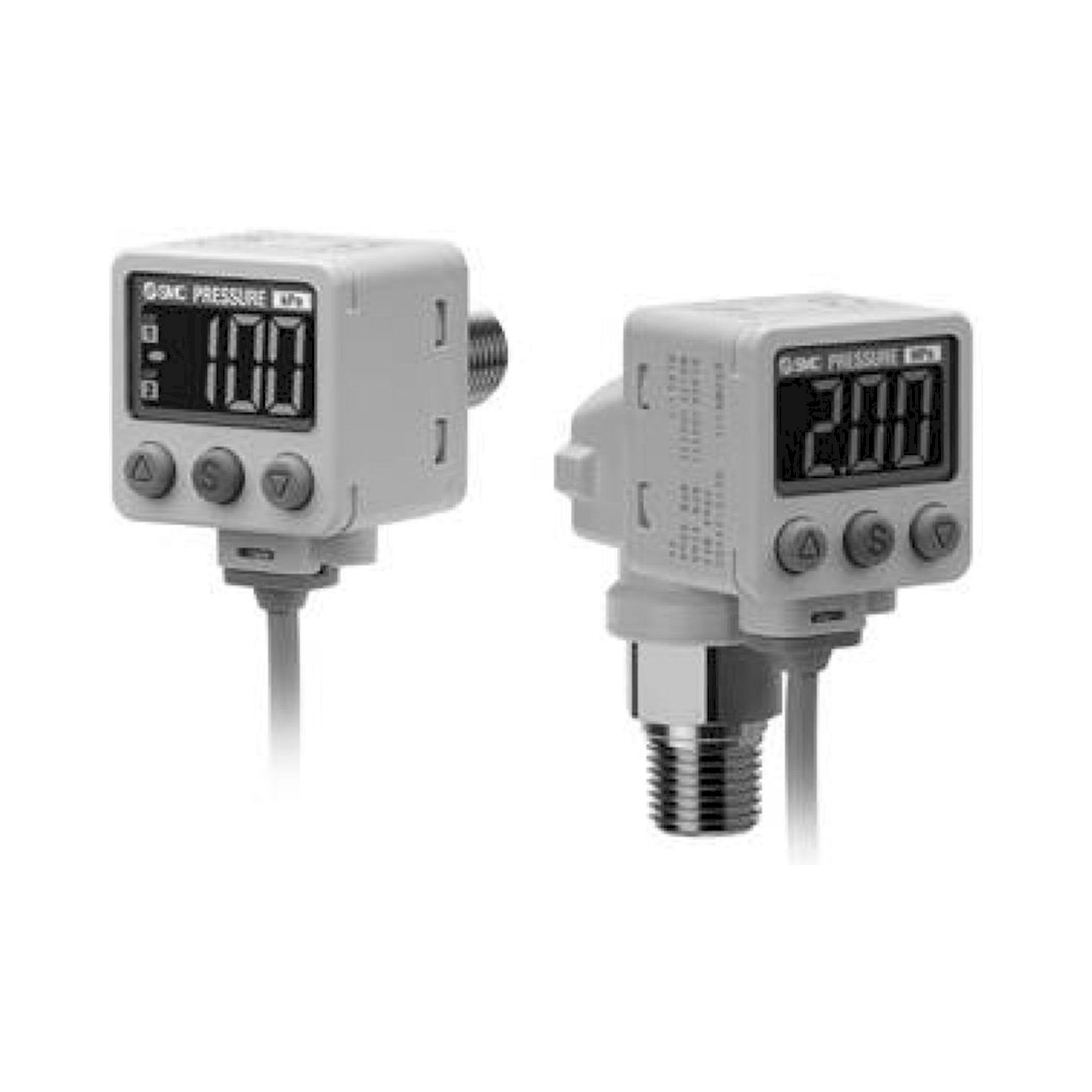 SMC ISE20C-T-02-W. ISE20C(H), High-Precision, Digital Pressure Switch for General Fluids